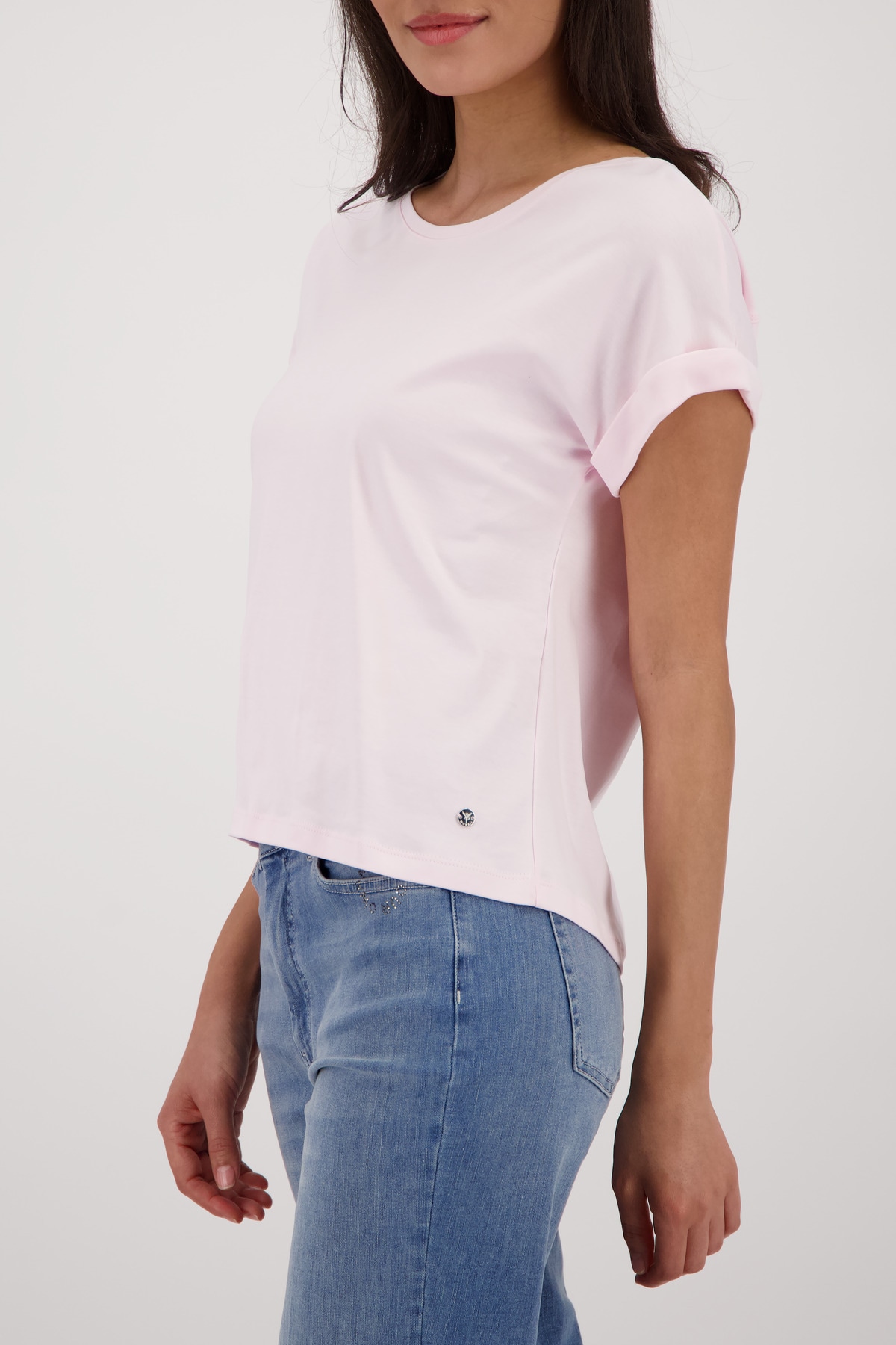 Monari T-Shirt »Shirt Basic Pima« Regular fit mit Rückenfalte
