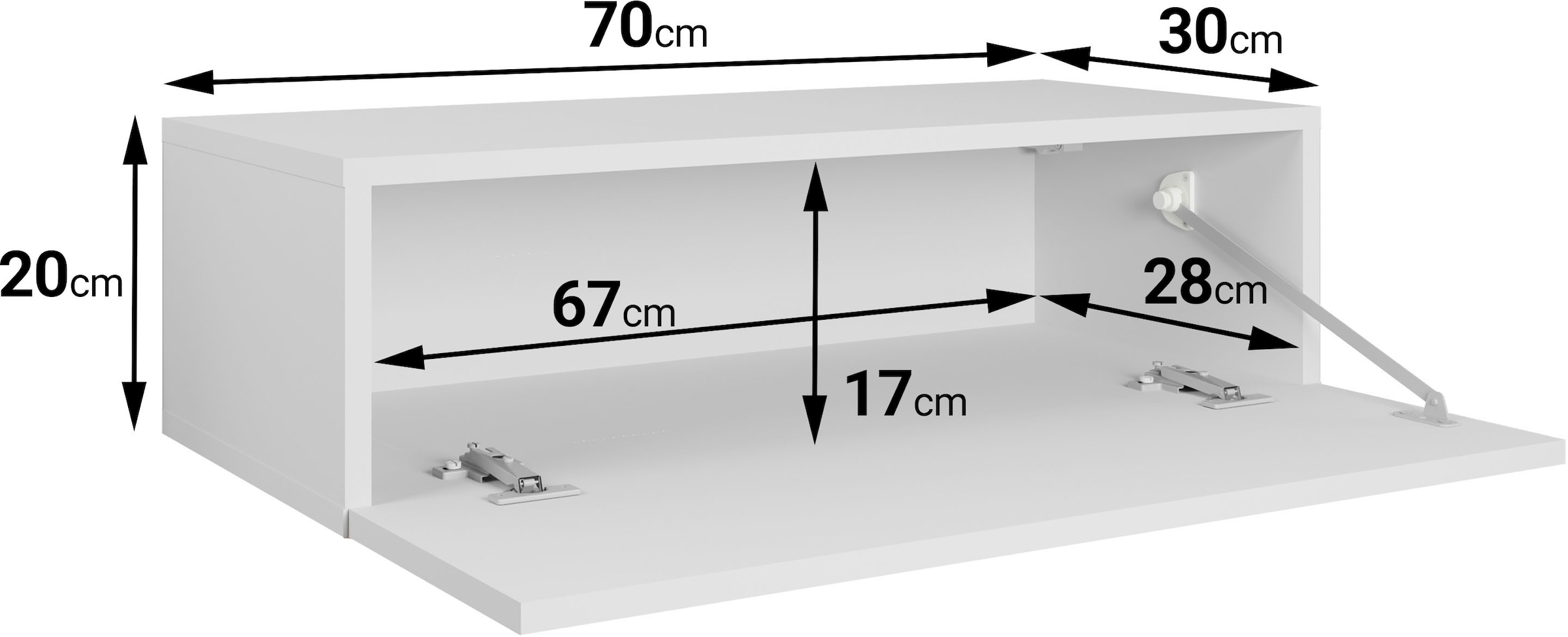 INOSIGN Garderobenschrank »Paris«, (Packung), Kleine Garderobe Wandschrank 70 cm breit, 1 Klappe