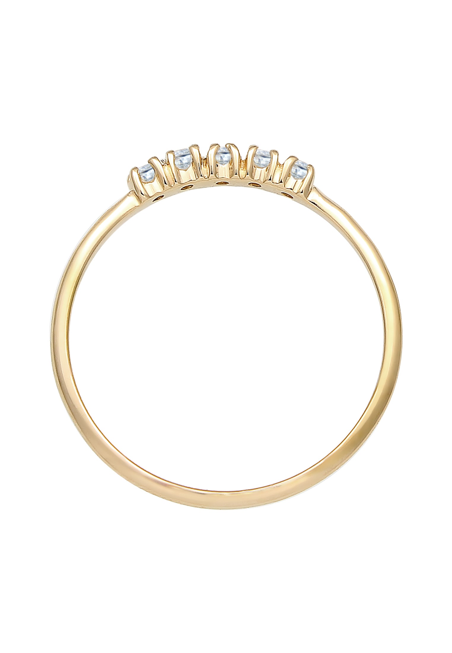 Elli Premium Verlobungsring »Microsetting Topas Edelstein Valentin 375 Gelbgold«