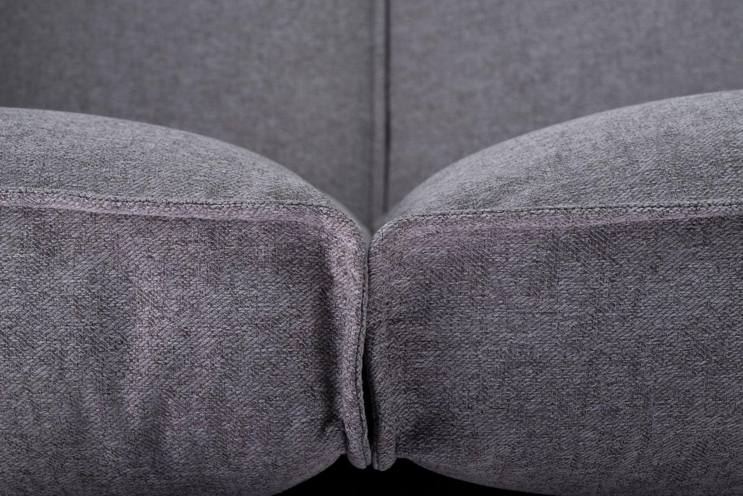Places of Style 2-Sitzer »Kompaktsofa Oland, Struktur, Flachgewebe, Luxus-Microfaser, Boucle«, 164 cm, Wellenunterfederung, Skandi-Design, Metallfüße