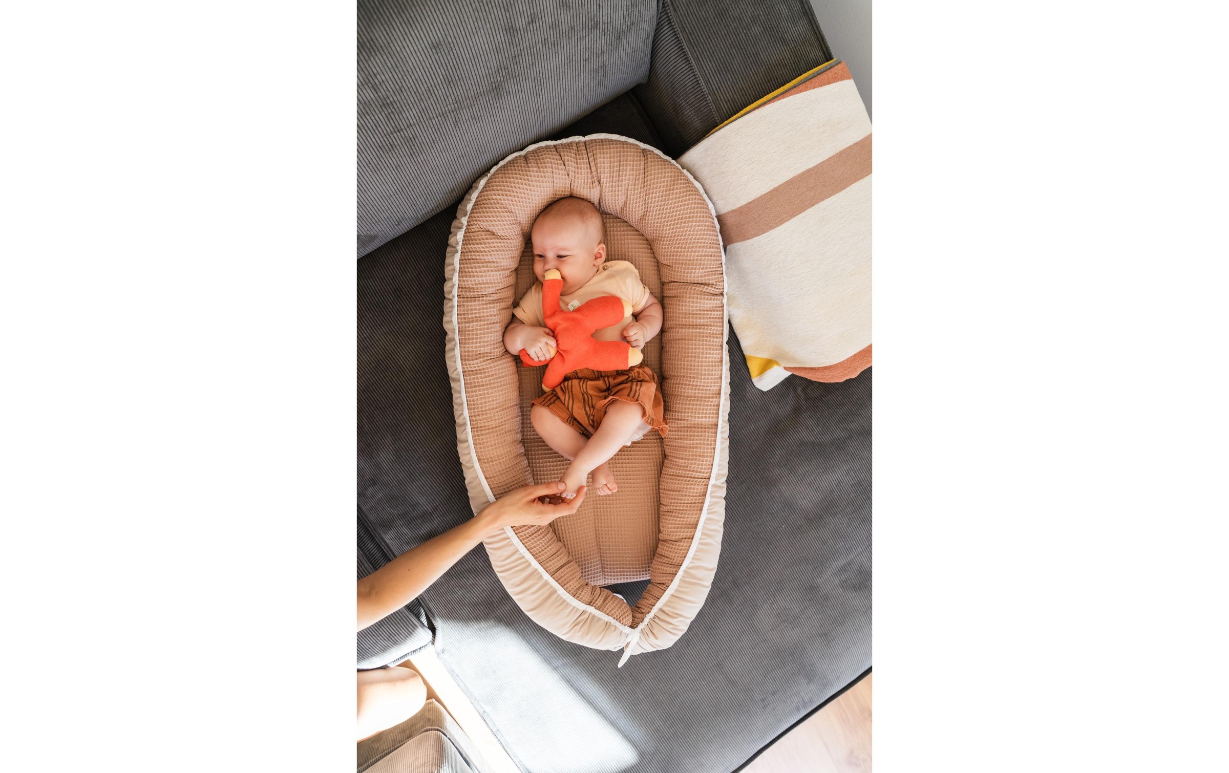 ULLENBOOM ® Bettnestchen »Babynest Waffel Uni«