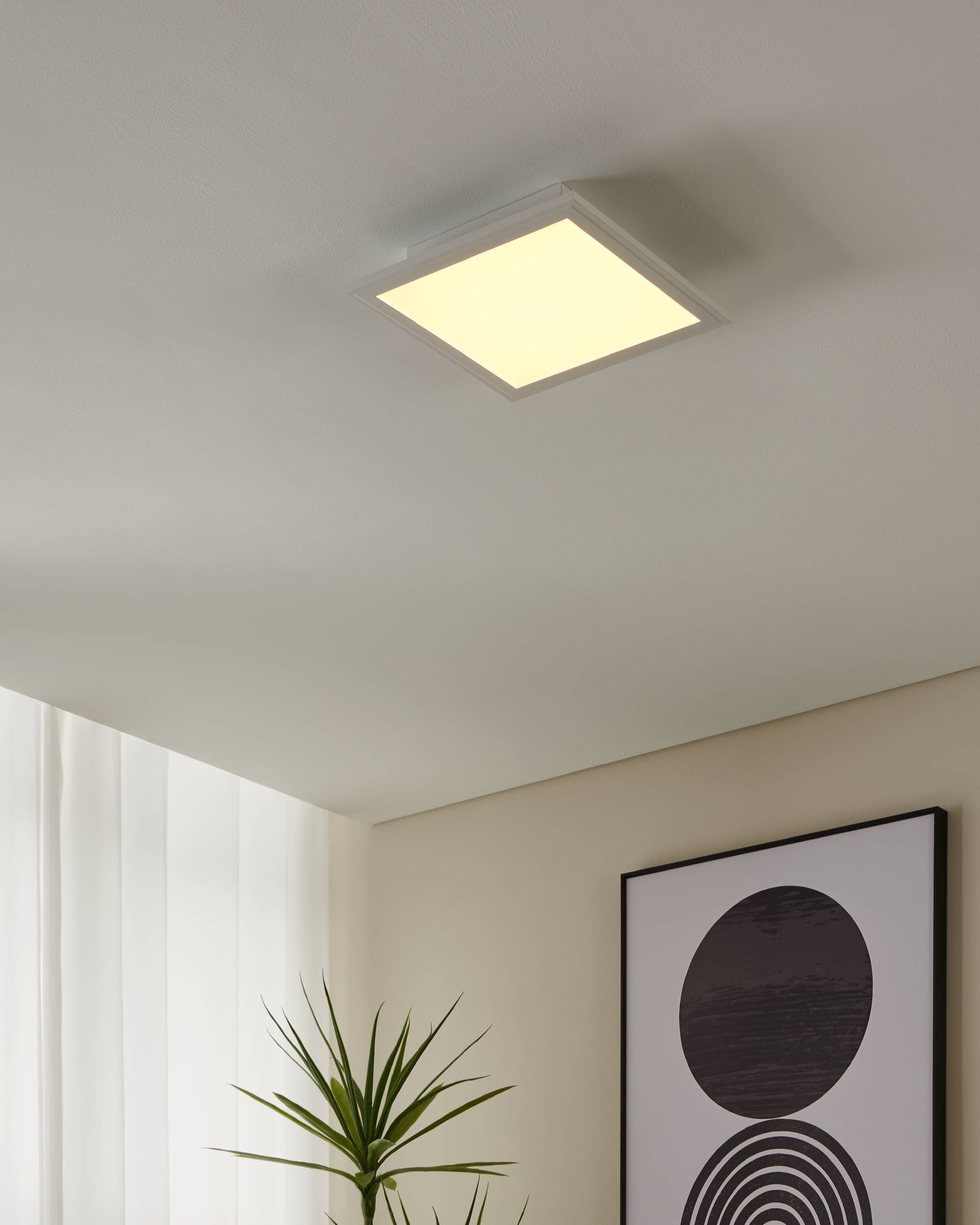 EGLO Deckenleuchte »SALOBRENA-Z« LED-Modul 1 Stk. warmweiß - kaltweiß Disco-Modus, App/Sprachsteuerung Alexa,‎30x30x5cm, exkl. Fernbedienung