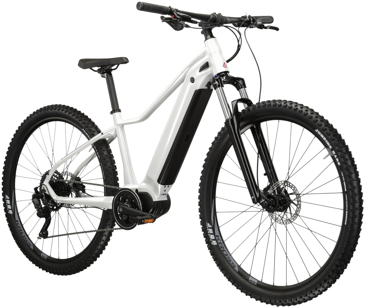Kross E-Bike »E-MTB Lea Boost 4.0 29 Zoll weiß«, 9 Gang, microSHIFT, ADVENT M6195, Mittelmotor 250 W, Pedelec, Elektrofahrrad für Damen und Herren