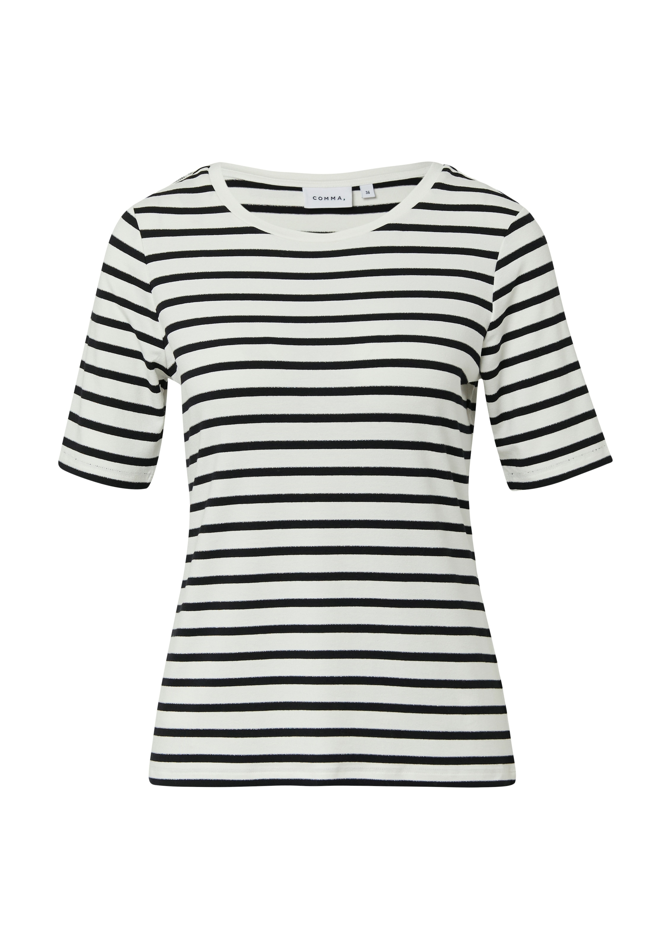 Comma T-Shirt mit Streifen Muster