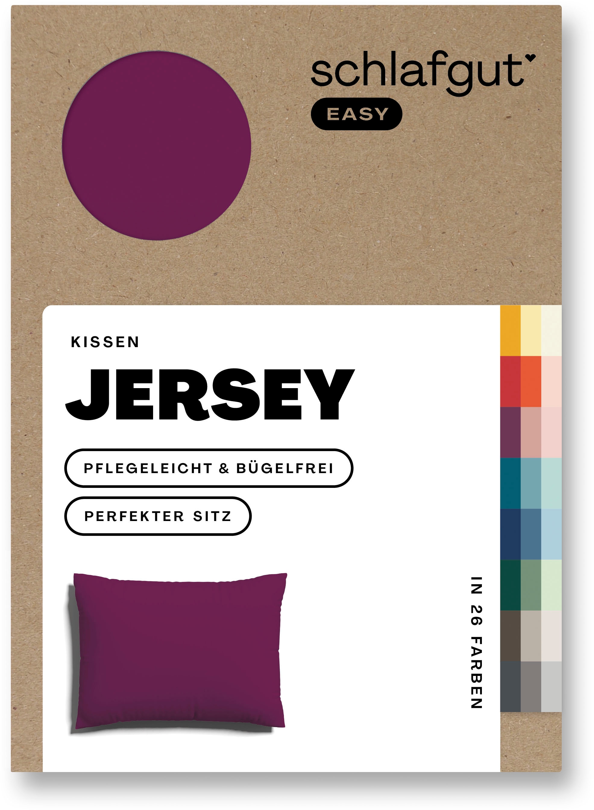 3. Bild von Schlafgut Kissenbezug »EASY Jersey«, (1 St.), Kissenhülle mit Reißverschluss, weich und saugfähig, Kissenbezug