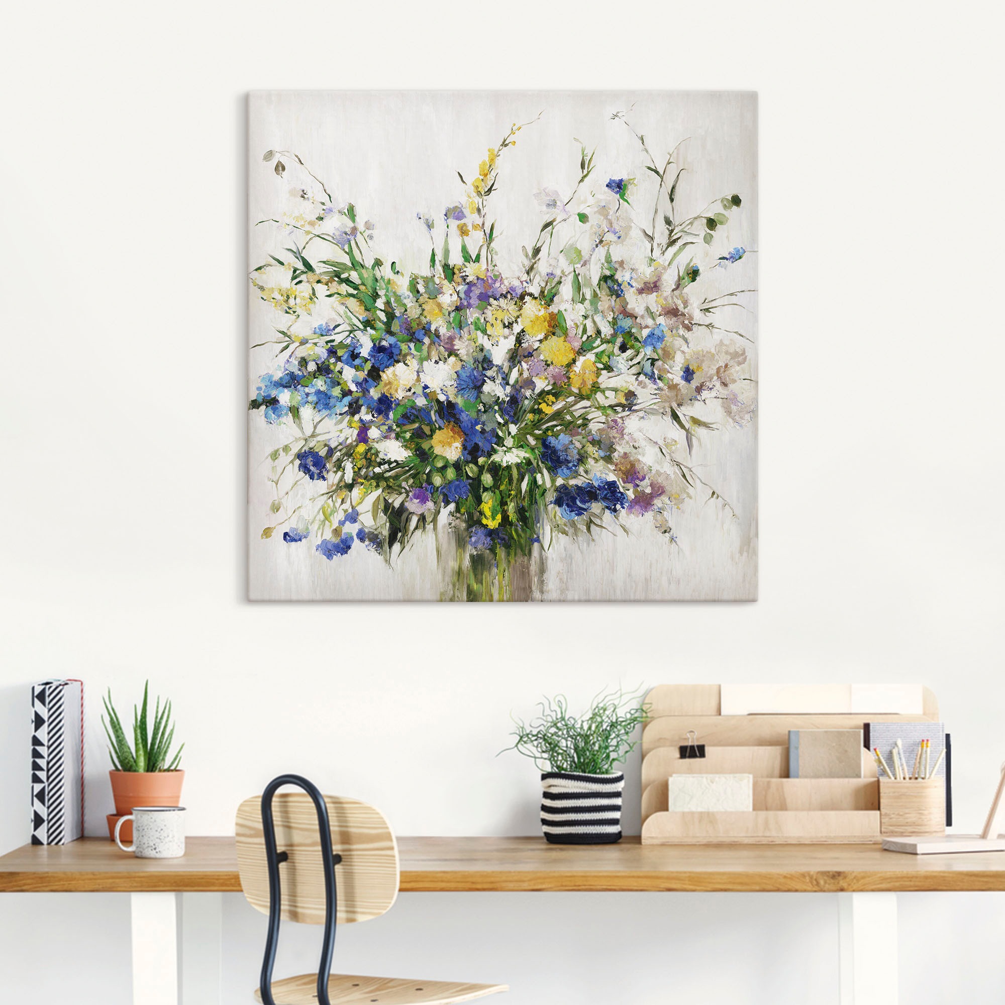 Artland Wandbild »Wildblumenstrauß« Blumenbilder 1 Stk. tlg. als Leinwandbi günstig online kaufen