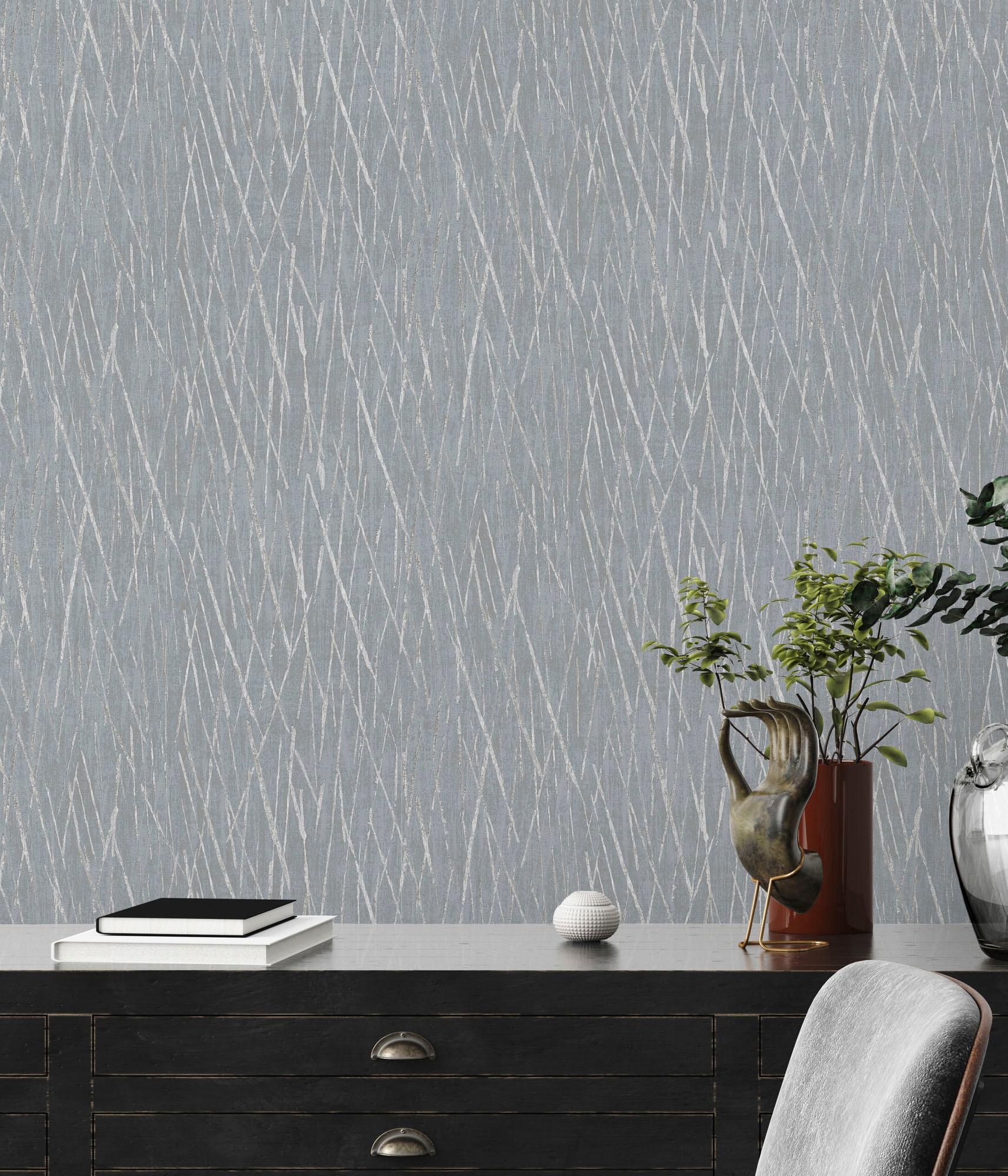 A.S. Création Vliestapete »Hygge«, glänzend-gemustert-Strukturmuster, Metallic Tapete Struktur Tapeten Wohnzimmer Schlafzimmer Küche Design