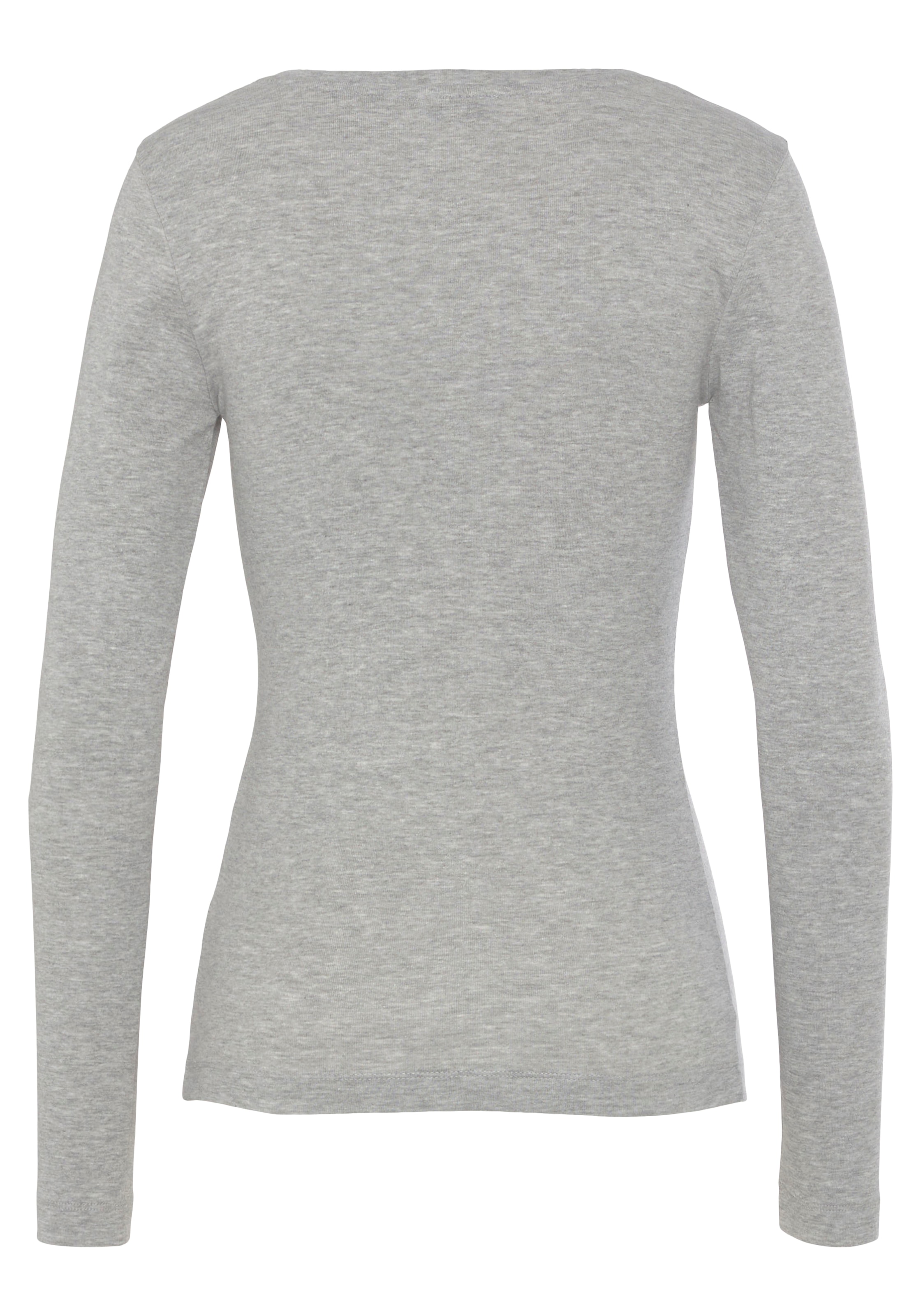 Flashlights Longsleeve, (Packung, 2 tlg., 2er- Pack), Langarm, sehr figurbetonter Schnitt, Feinrippstoff, Basic-Stil