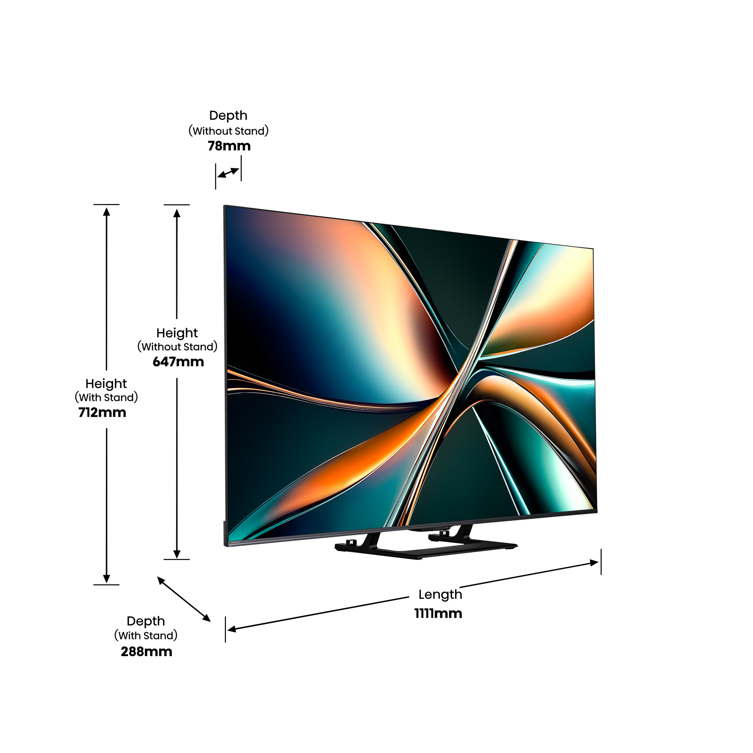 Hisense QLED Mini LED-Fernseher »50U7Q«, 4K Ultra HD, Smart-TV, 4K UHD Mini LED
