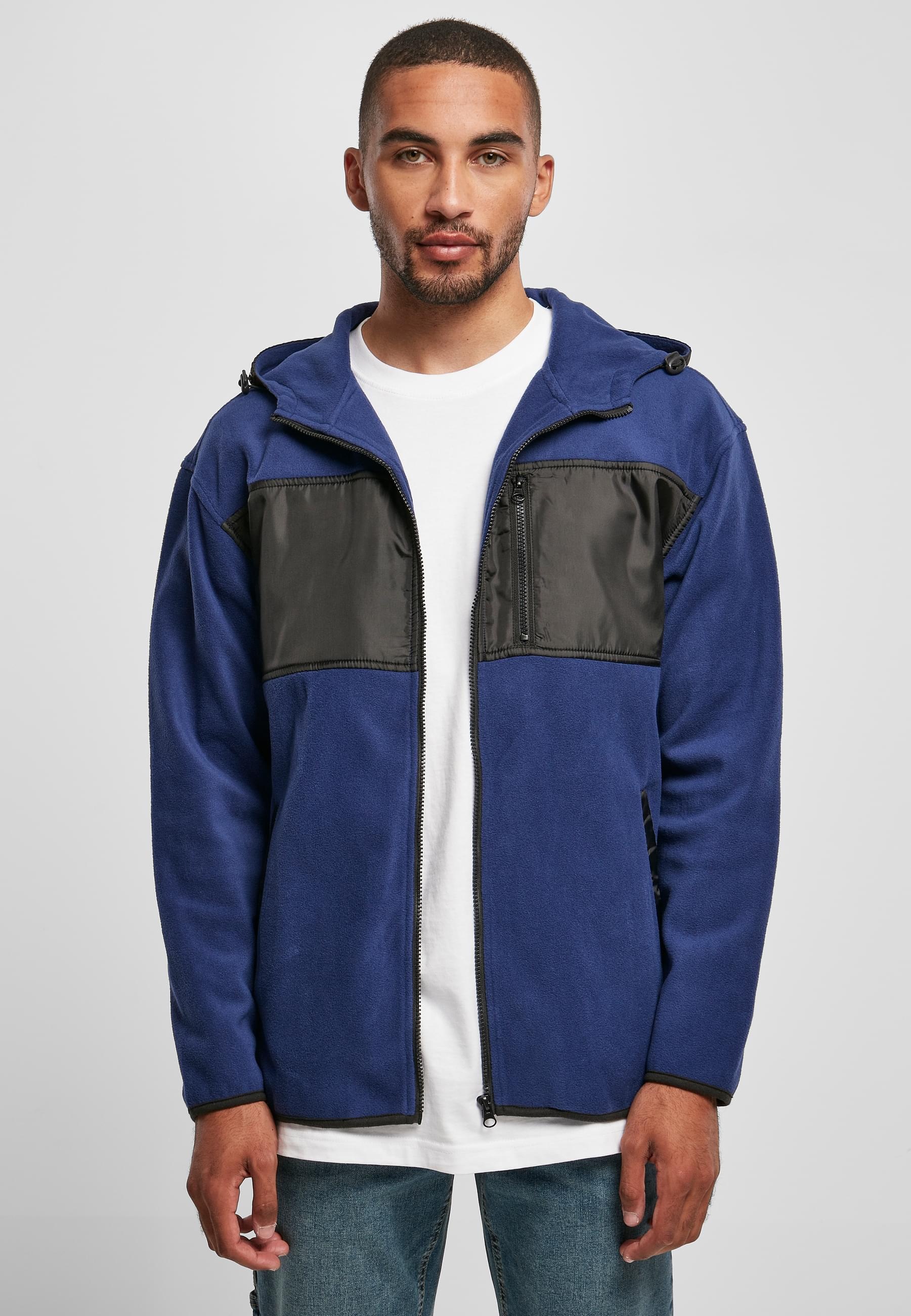 URBAN CLASSICS Winterjacke »Urban Classics Herren Hooded Micro Fleece Jacket« 1 Stk. tlg. mit Kapuze