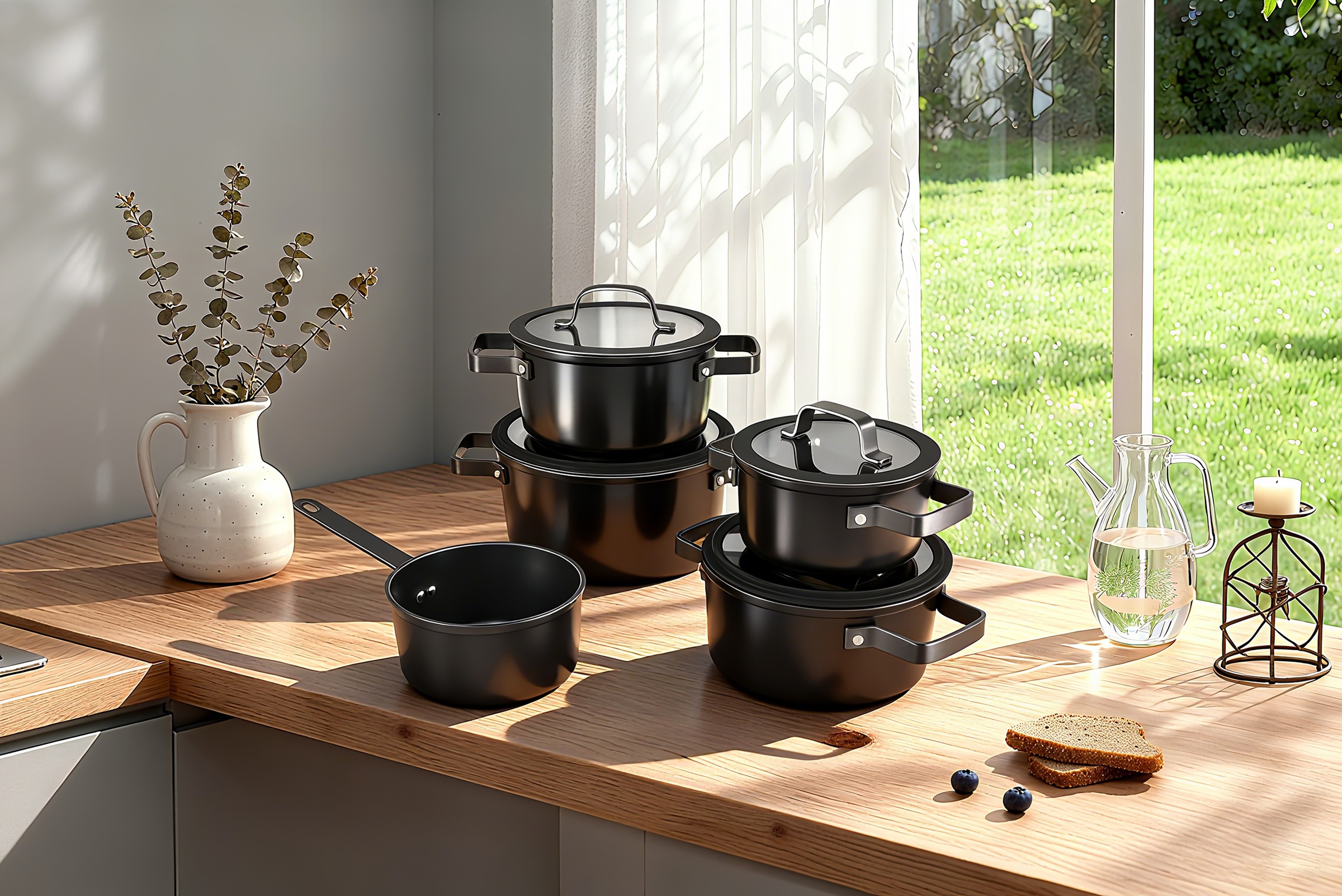 Hanseatic Topf-Set »ALU PRO« Set, Fleischtopf 1x 16 cm / 2x 20 cm / 1x 24 c günstig online kaufen