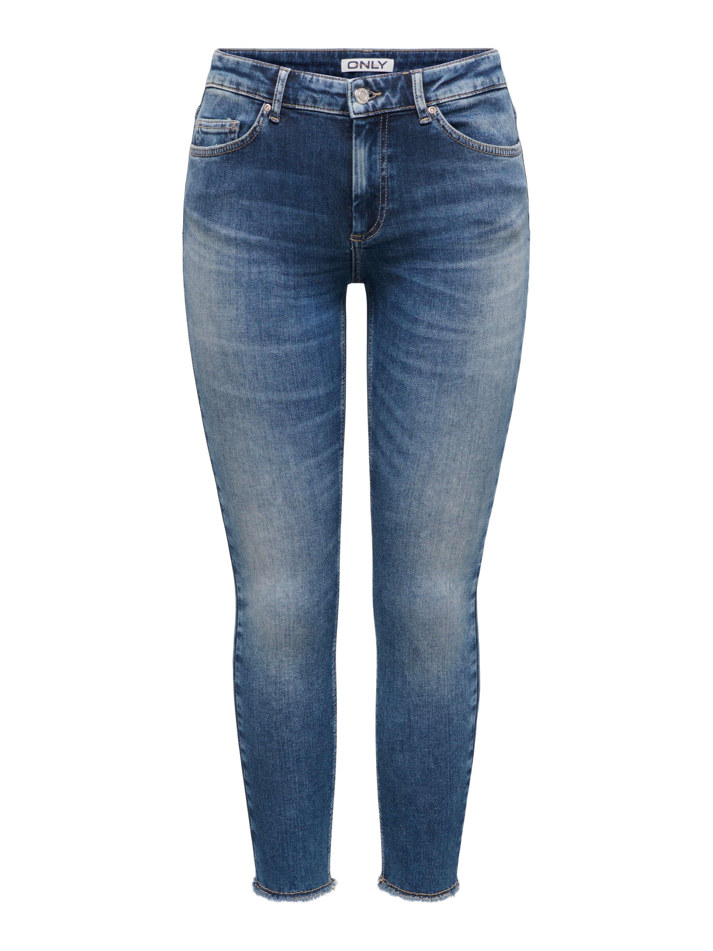 ONLY Skinny-fit-Jeans »ONLBLUSH MID SK ANK RW DNM DOT622 NOOS« Baumwollmischung, skinny fit