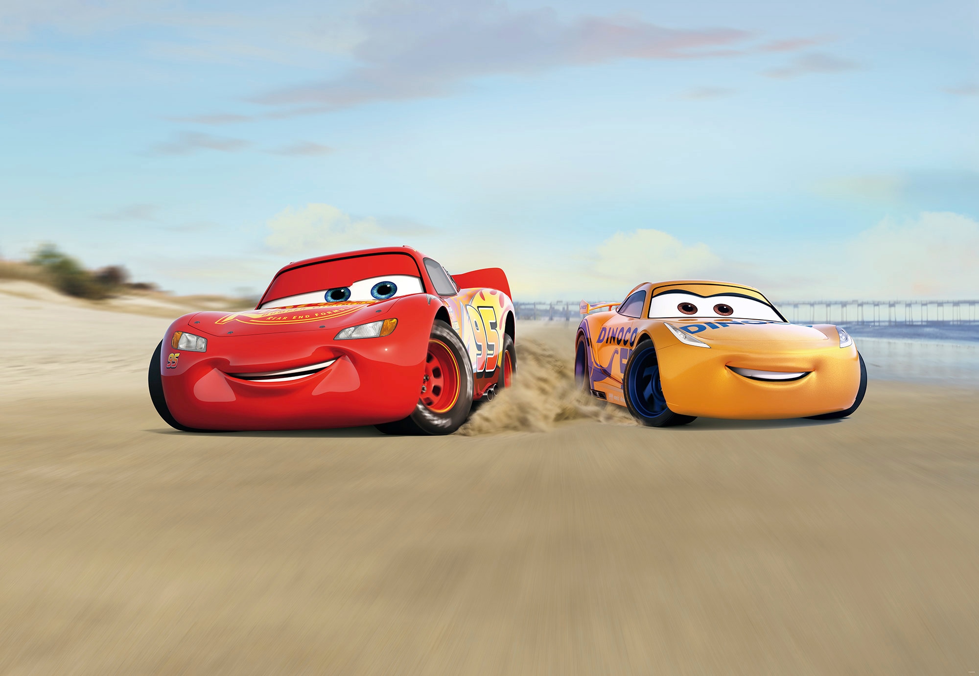 Race«, Fototapete Beach Komar bestellen lichtbeständig auf Raten ausgezeichnet »Cars bedruckt-Comic,
