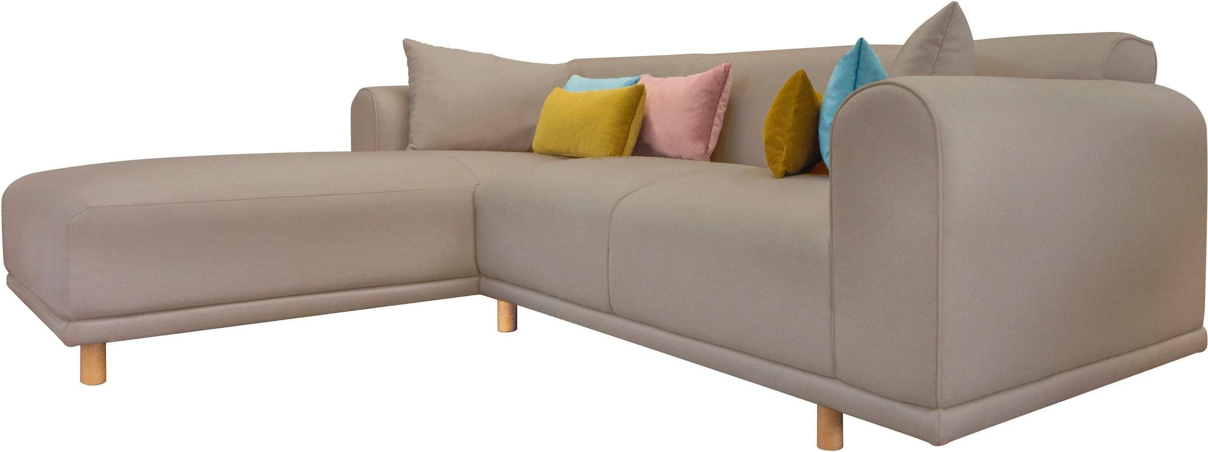 andas Ecksofa »Maroon L-Form«, in skandinavischem Design, mit losen Kissen
