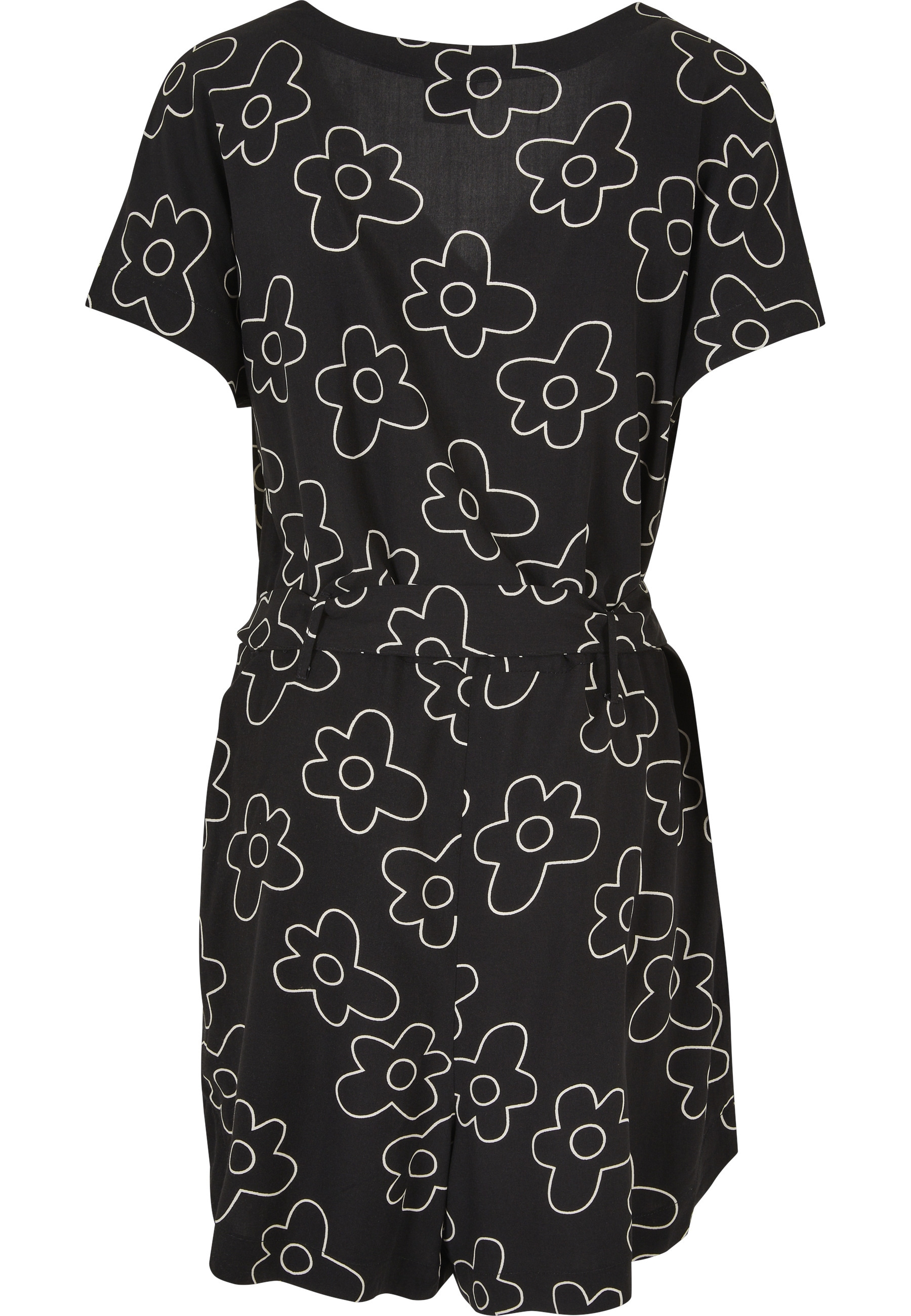 URBAN CLASSICS Jumpsuit »Urban Classics Damen Ladies Short Viscose Belt Jumpsuit« 1 Stk.