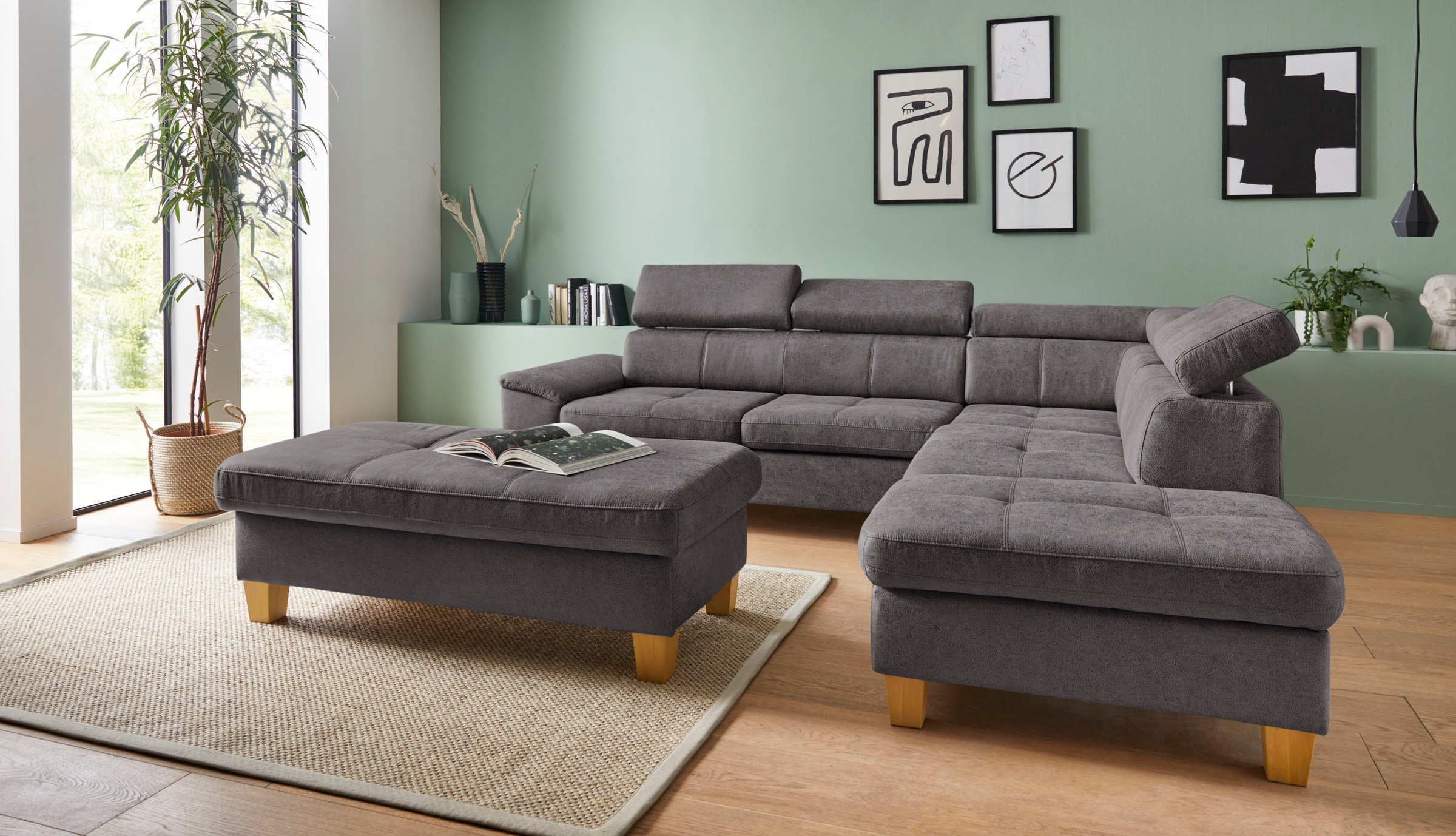 exxpo - sofa fashion Ecksofa »Enya, hoher Sitzkomfort, Breite 266cm, bequem günstig online kaufen