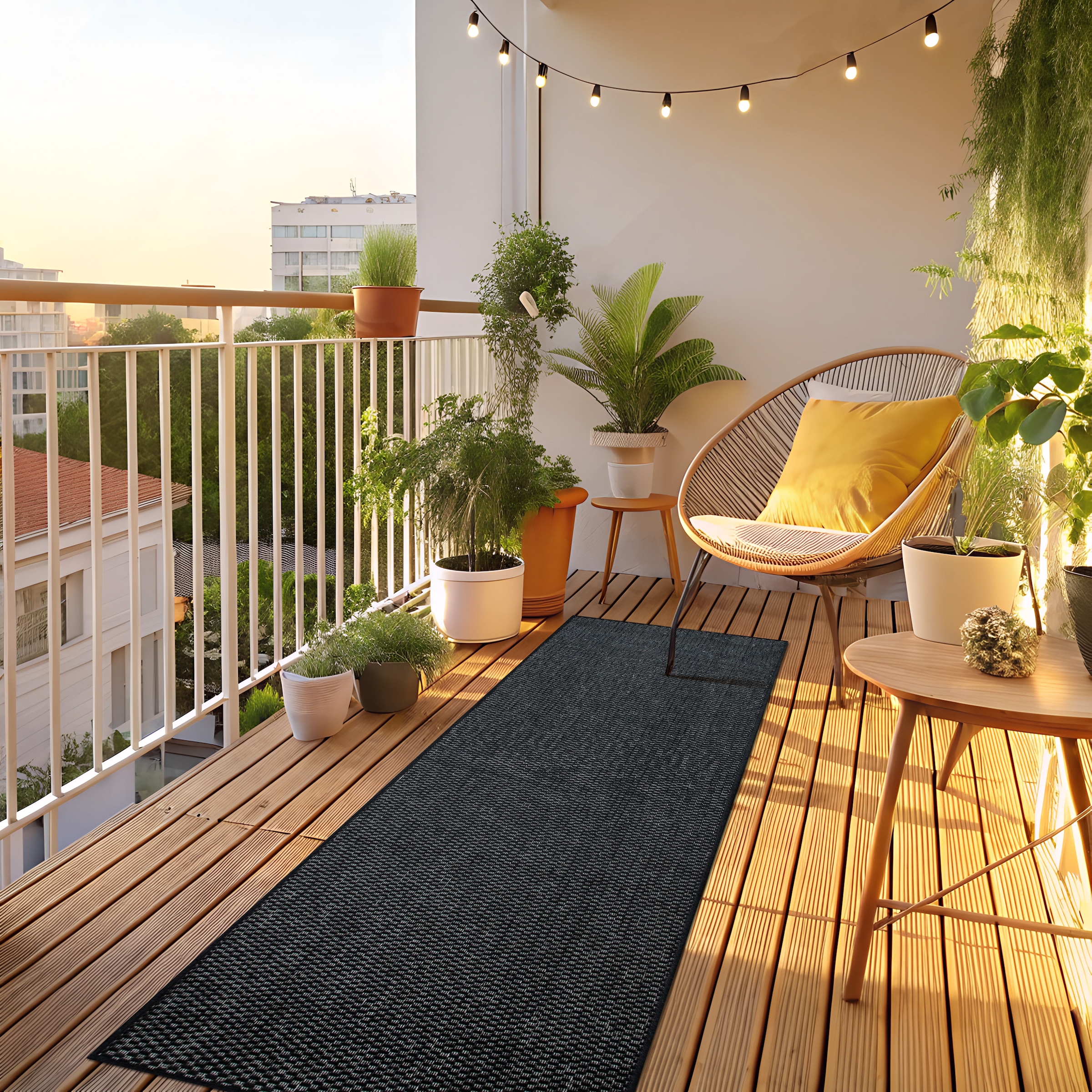 my home Teppich »Venedig auch als Läufer erhältlich«, rechteckig, 4 mm Höhe, In- und Outdoor geeignet, Sisal-Optik, Wetterfest & UV-beständig