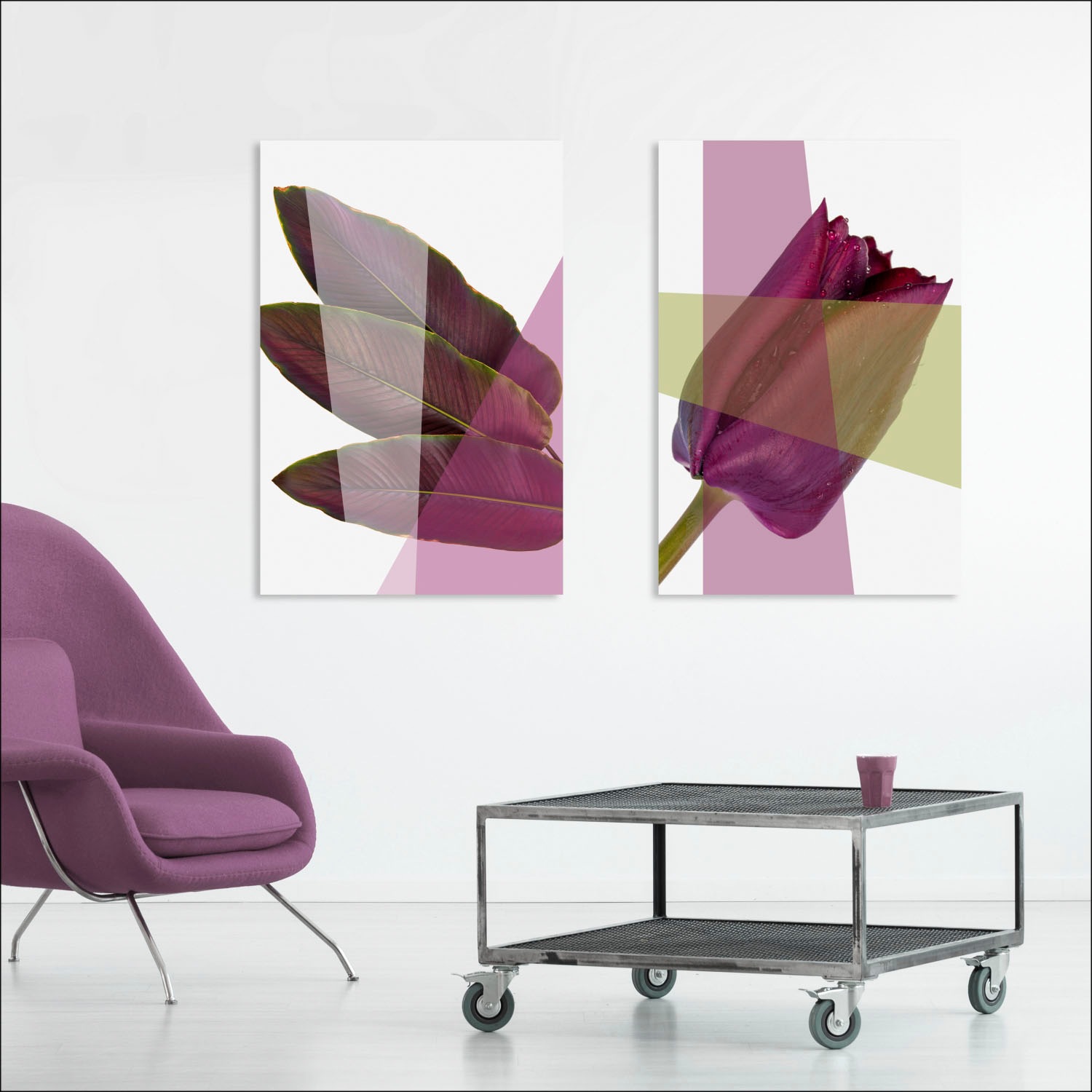 queence Acrylglasbild »Blätter«, Pflanzen-Pflanzenbilder-Kunst-Blätter-Blät günstig online kaufen