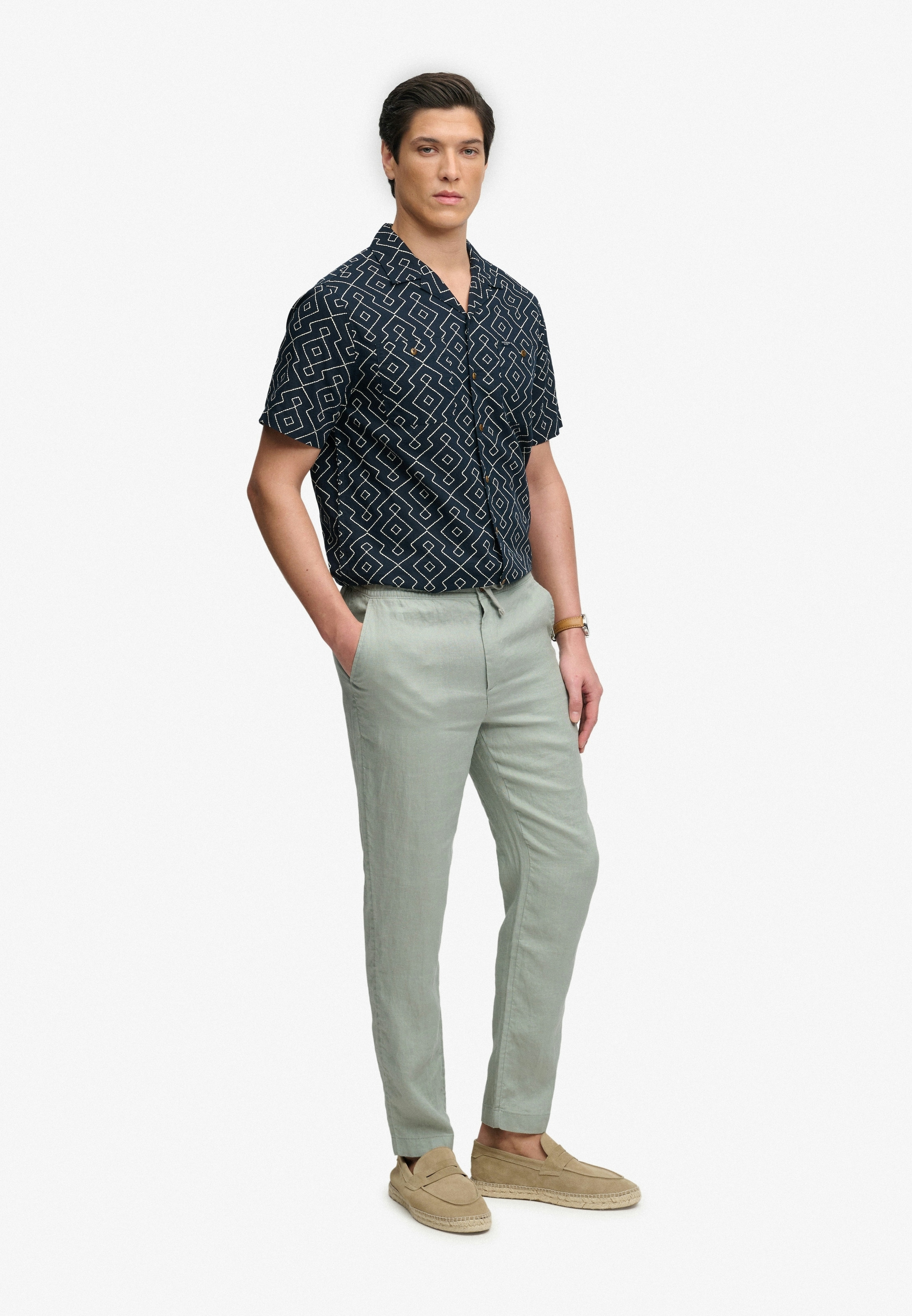 Superdry Leinenhose »MERCHANT LINEN PANT«