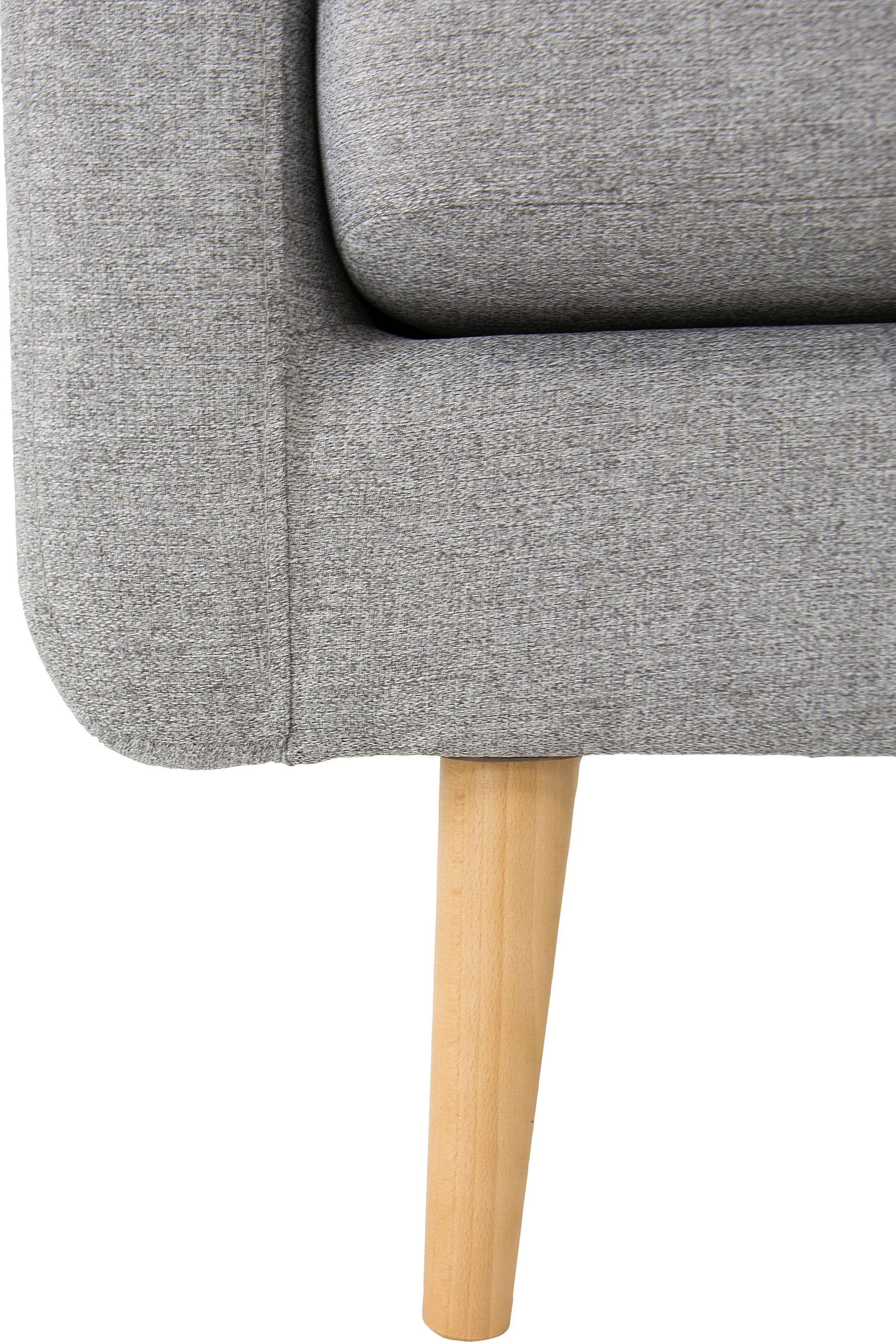 Home affaire Ecksofa »Brest L-Form«, mit Knopfheftung und Steppung im Rücken, geradliniges Design