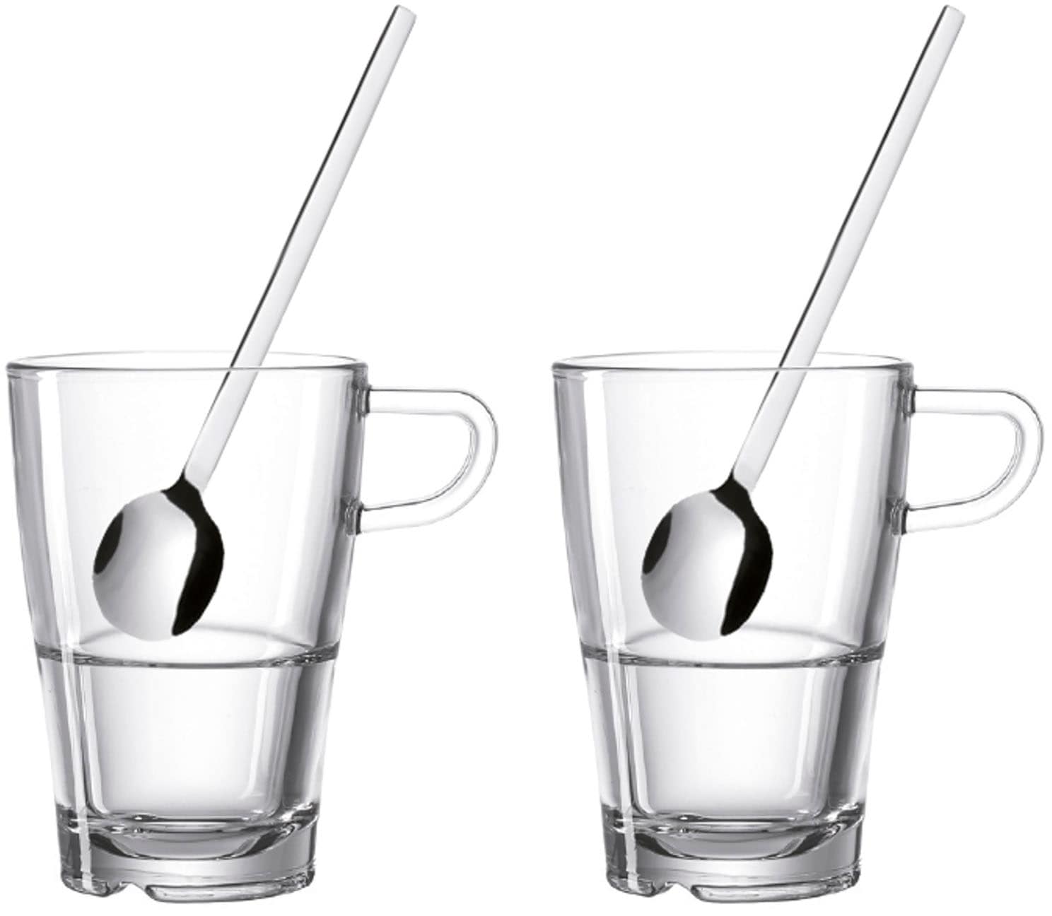 LEONARDO Latte-Macchiato-Glas »SENSO«, (Set, 4 tlg.), (4-teilig) inkl. 2 Löffel