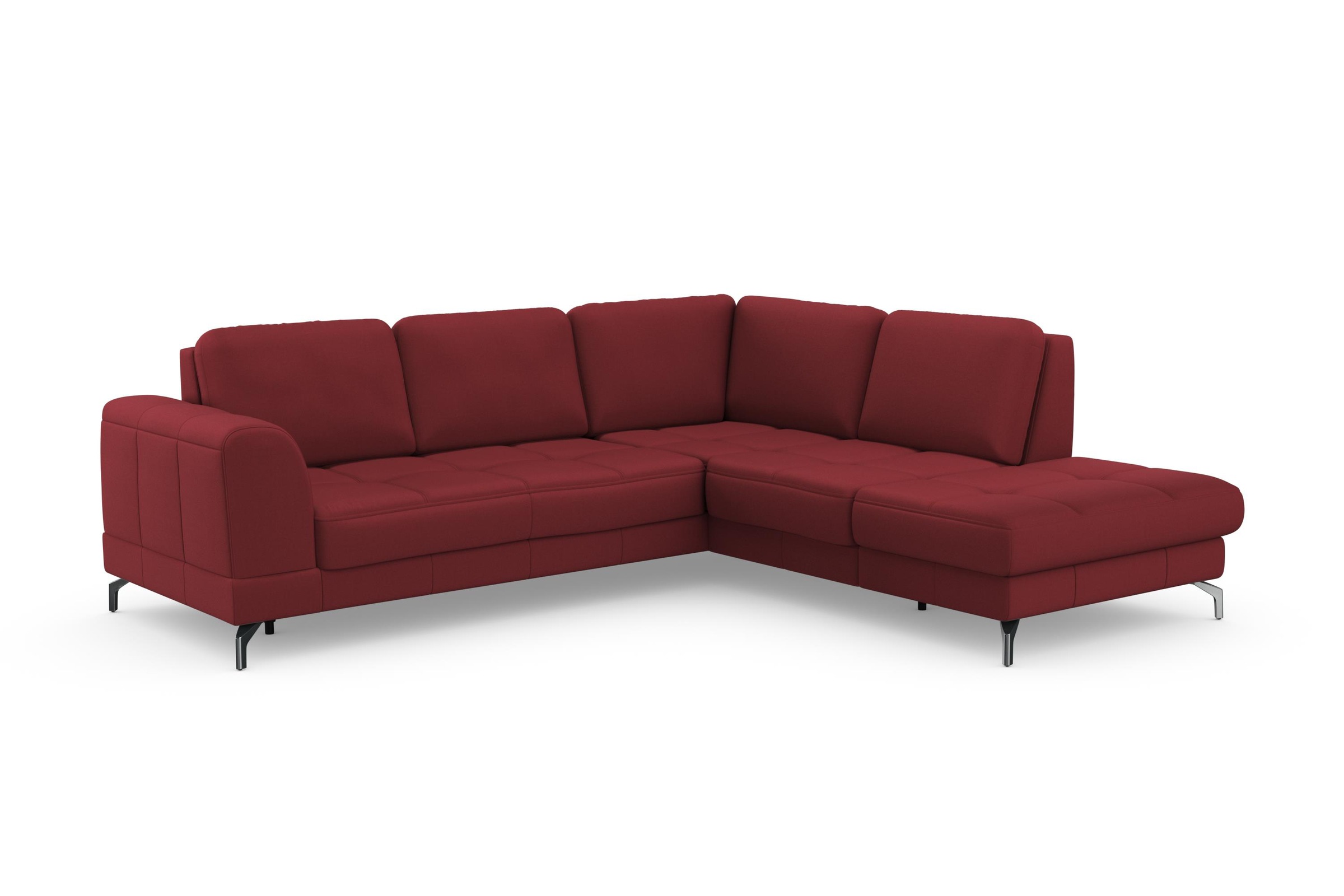 sit&more Ecksofa »Bendigo L-Form«, inklusive Sitztiefenverstellung, Bodenfreiheit 12 cm, in 2 Fußfarben