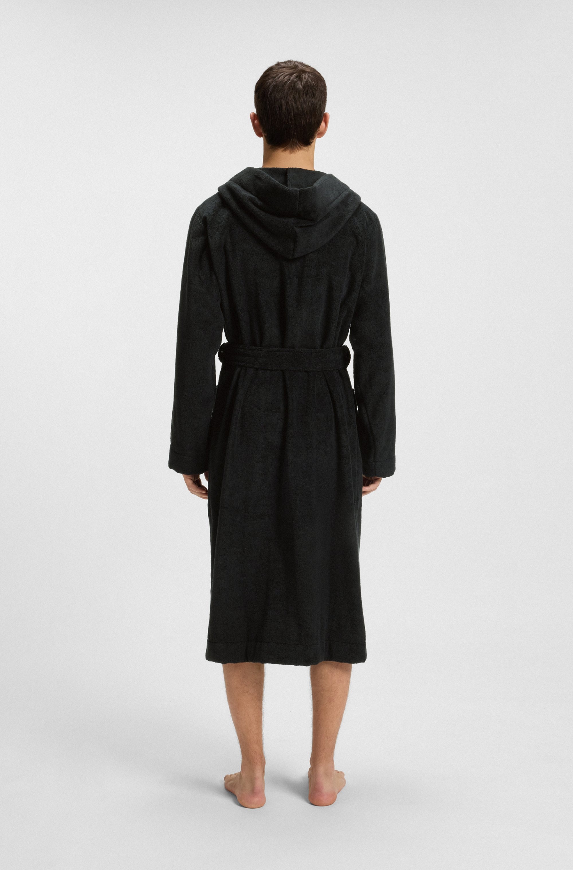 HUGO Underwear Bademantel »Terry Gown Hooded«, mit Kapuze & kontrastfarbenen Logo