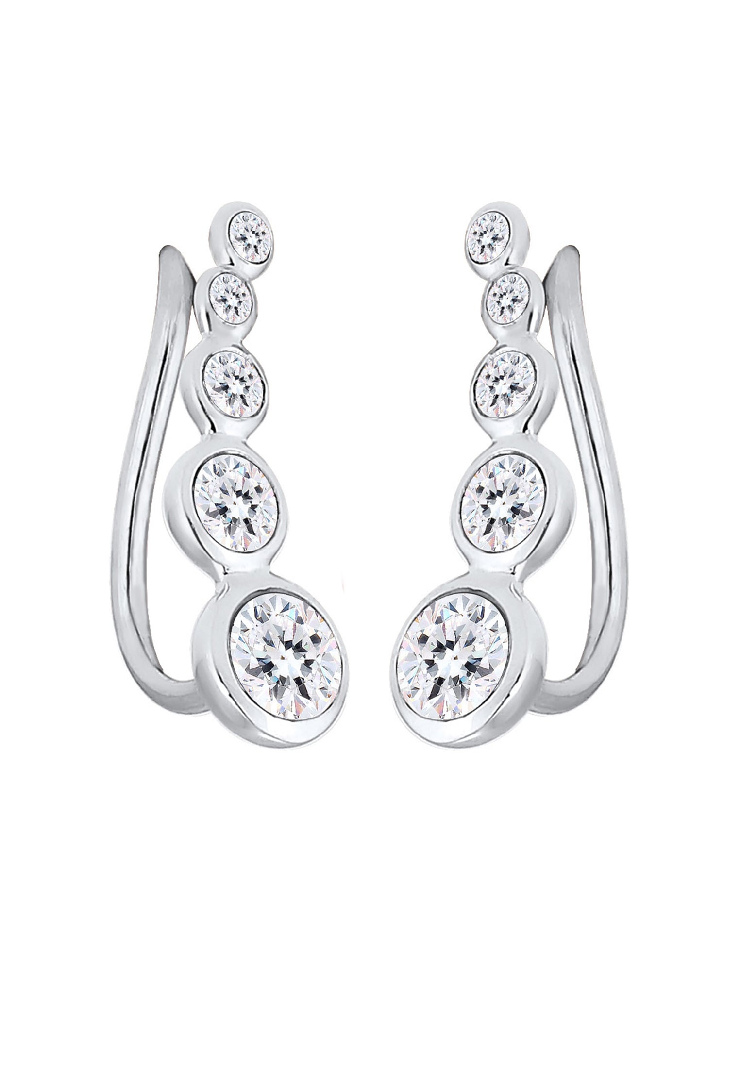 Elli Paar Ohrstecker »Ohrklemme Earclimber, mit Kristallen von Swarovski®«