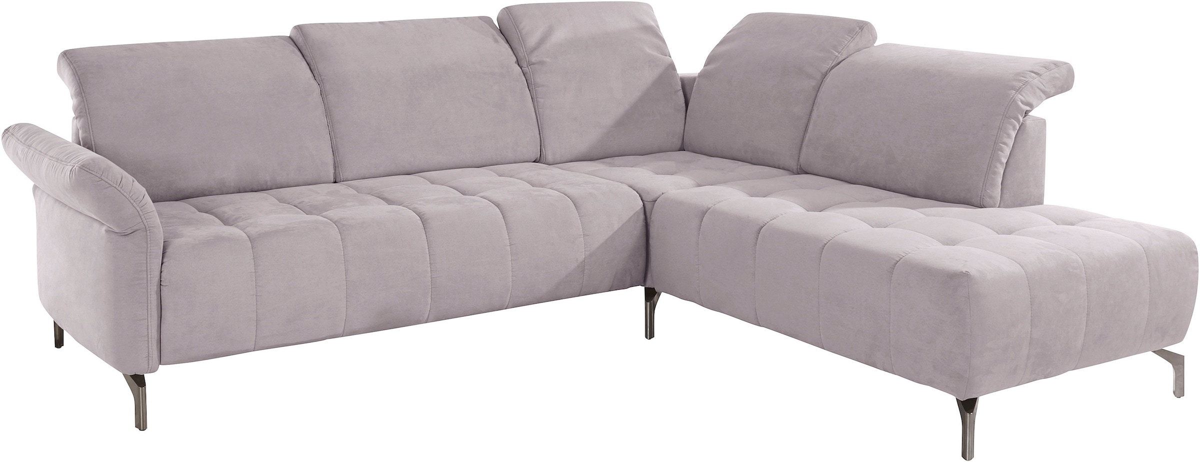 INOSIGN Ecksofa »Fresh L-Form«, Federkern, wahlweise Kopfteilverstellung und motorischer Vorziehsitz