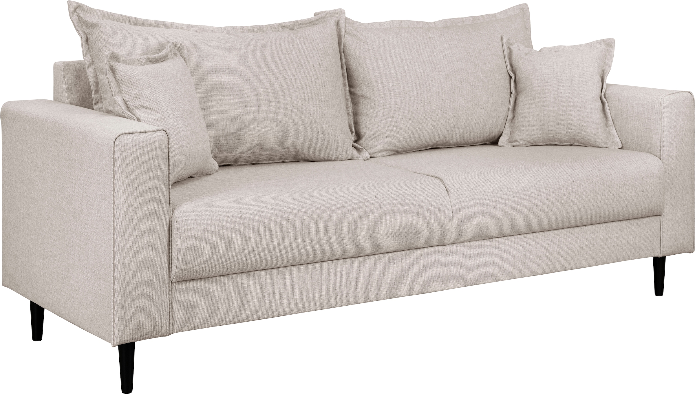 Home affaire 2-Sitzer »VEYRAS, hoher Sitzkomfort, Maße B/T/H: 162/84/76 cm«, mit Wellenunterfederung, incl. Rückenkissen und Zierkissen