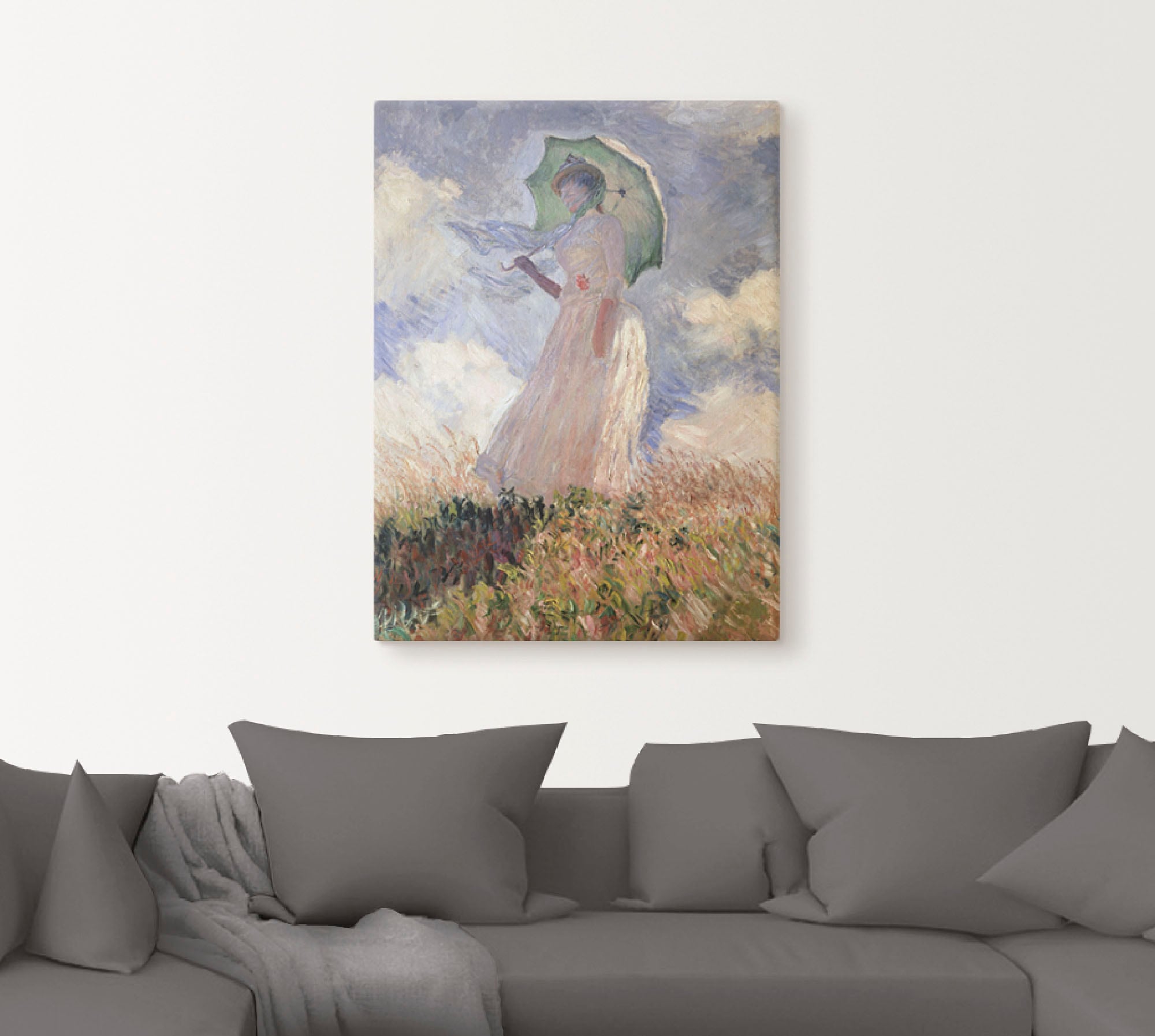 Artland Wandbild »Frau mit Sonnenschirm, Suzanne Hoschedé«, Frau, (1 St.), als Leinwandbild, Poster in verschied. Größen