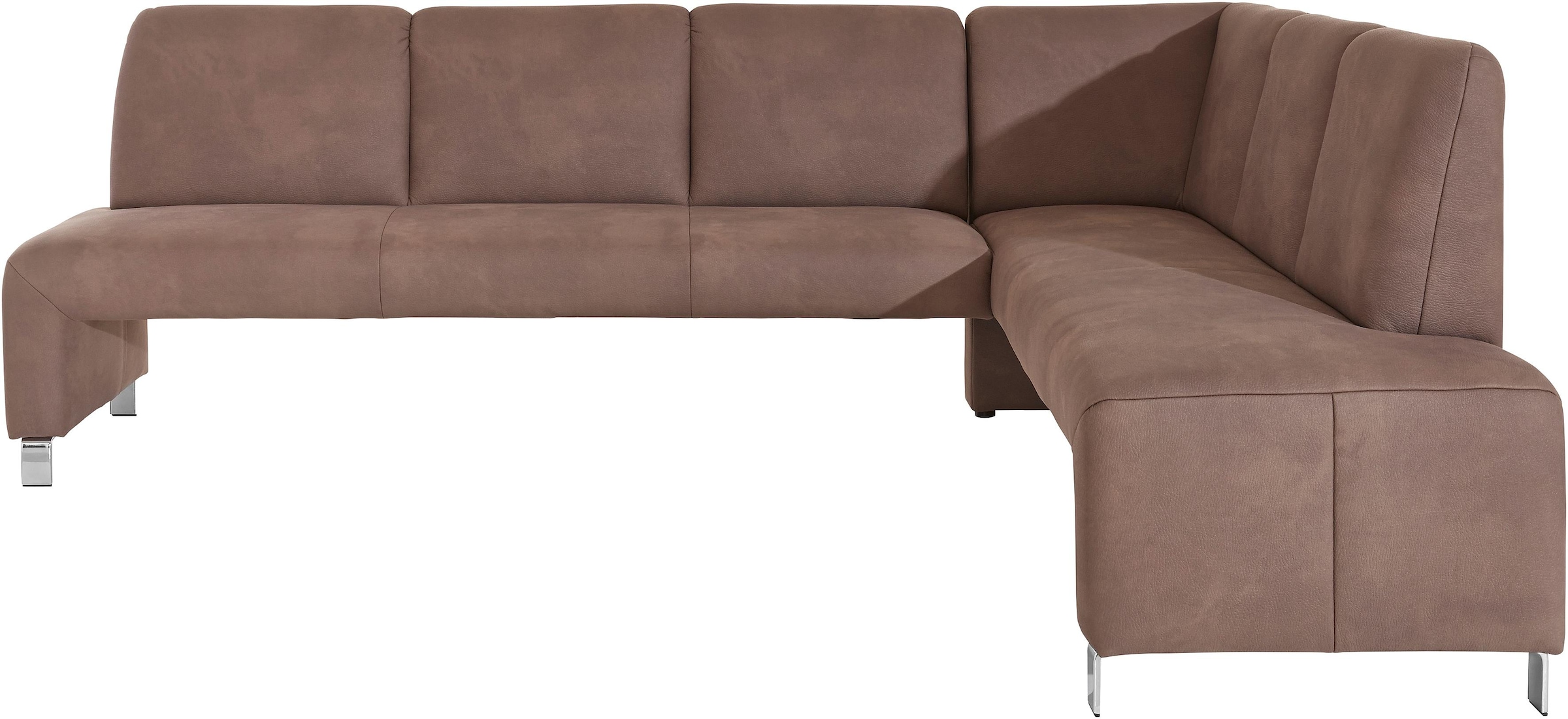 exxpo - sofa fashion Eckbank »Intenso, modern, wahlweise in Leder oder Textil, 264/197 cm (B/T)«, hohe Bodenfreiheit, frei im Raum stellbar, hoher Sitzkomfort