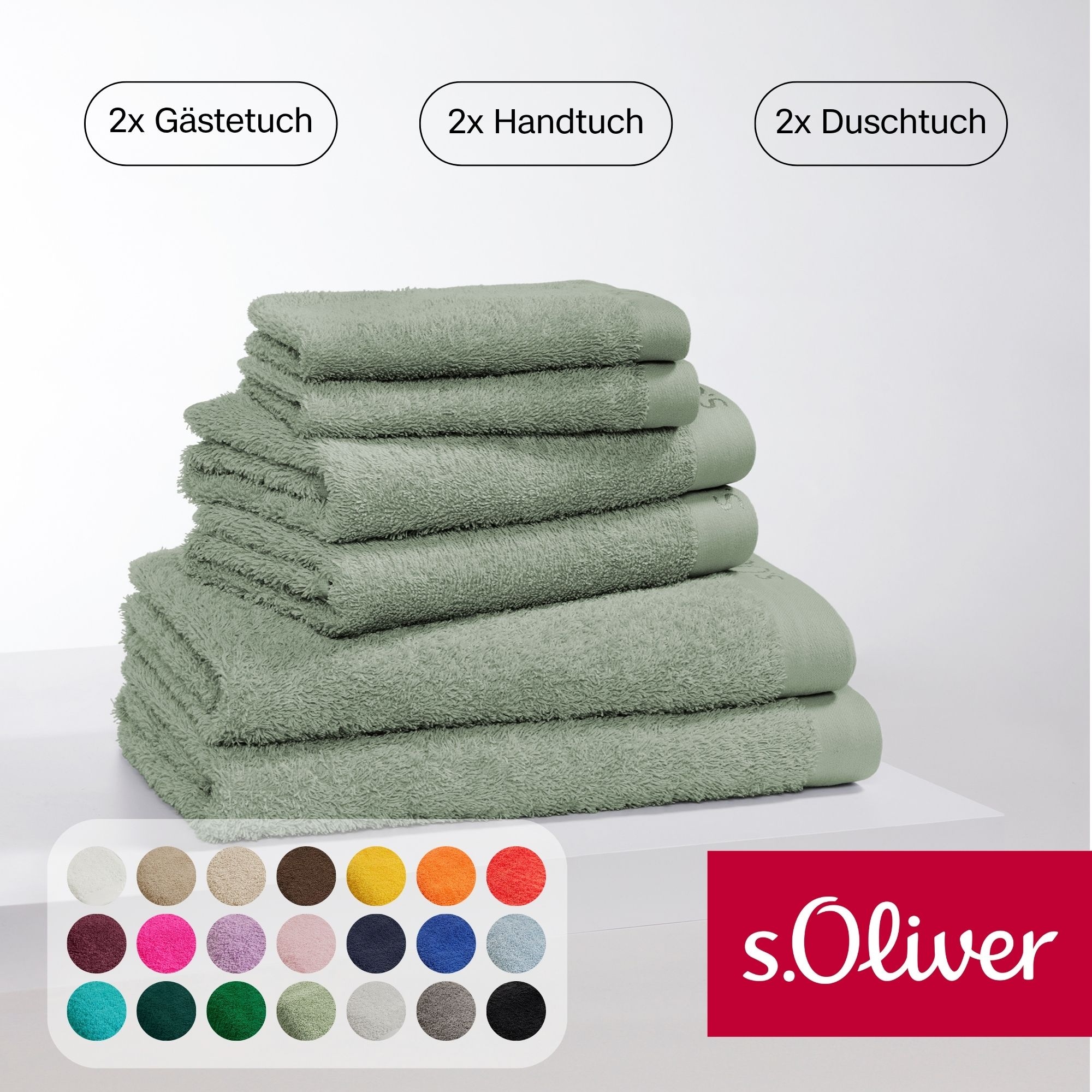 s.Oliver Handtuch Set »s.Oliver, Premium Qualität, 600 gr/m²«, (Set, 6 St., günstig online kaufen