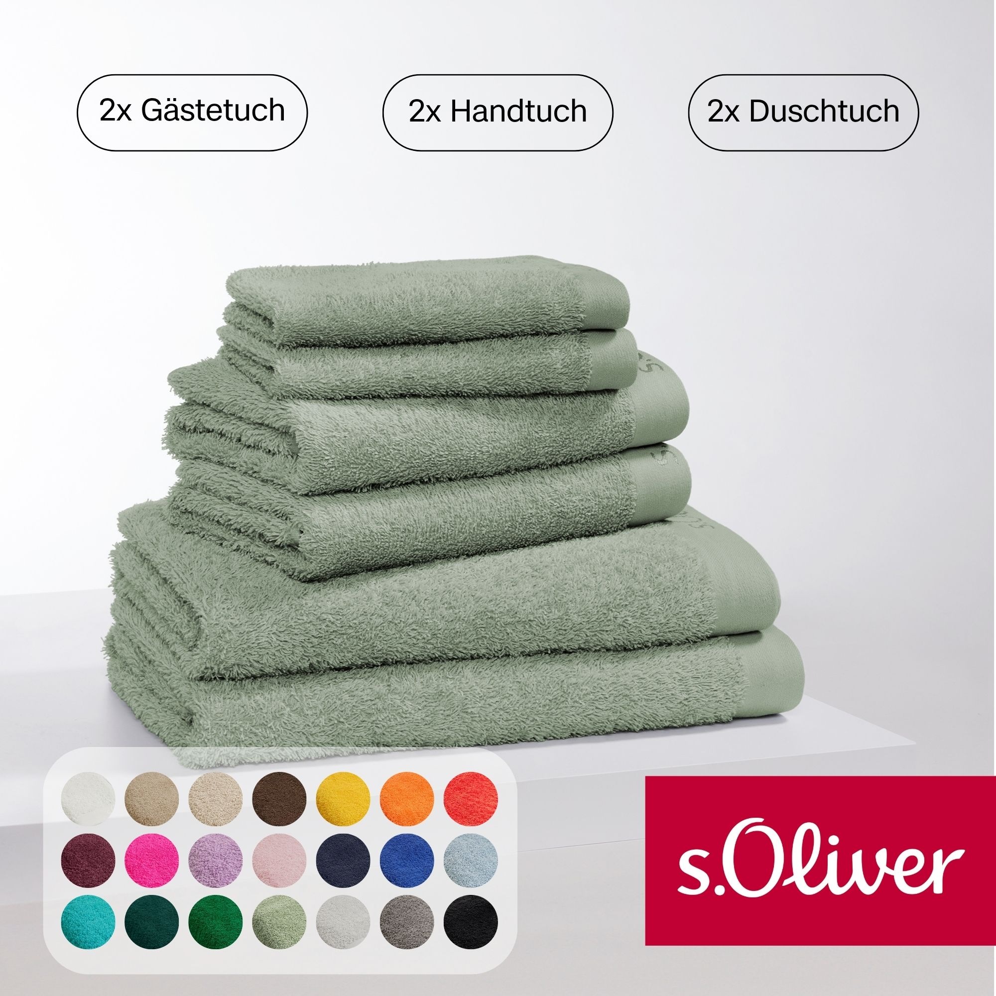 s.Oliver Handtuch Set »s.Oliver, Premium Qualität, 600 gr/m²«, Set, 6 tlg., günstig online kaufen