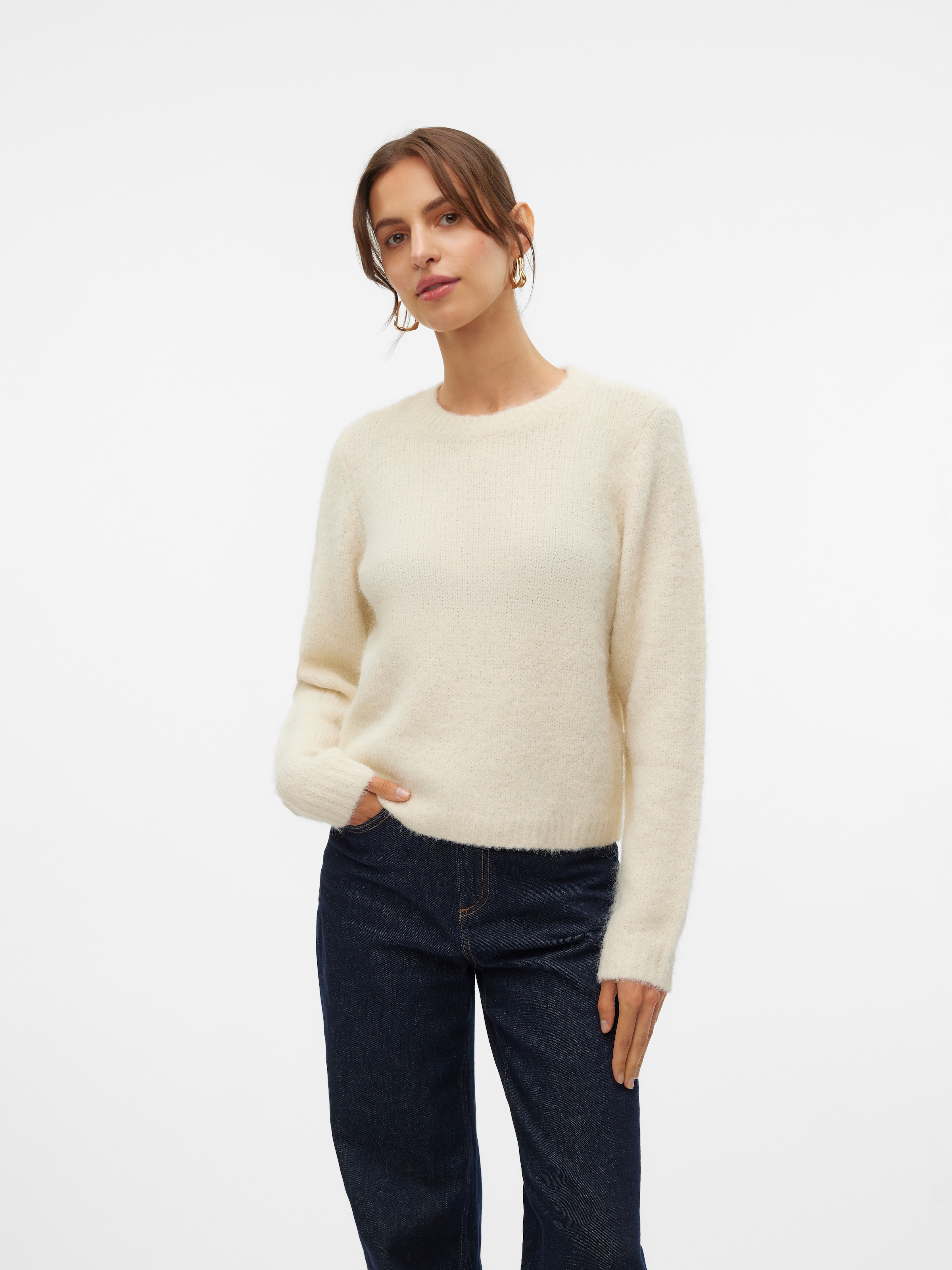 Vero Moda Strickpullover »VMNOVAH LS O-NECK PULLOVER GA NOOS«