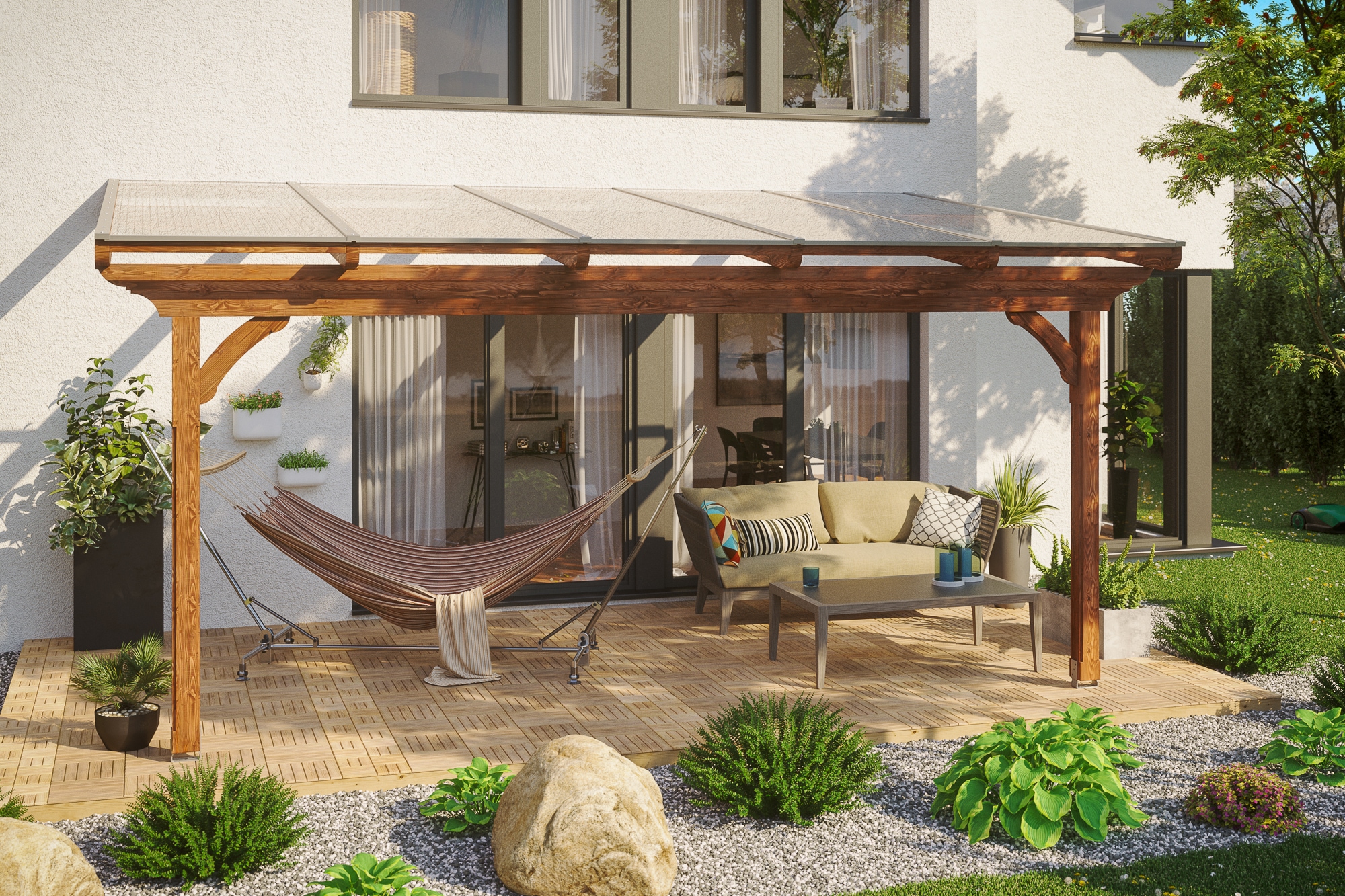 Skanholz Terrassendach »Ravenna«, Douglasie