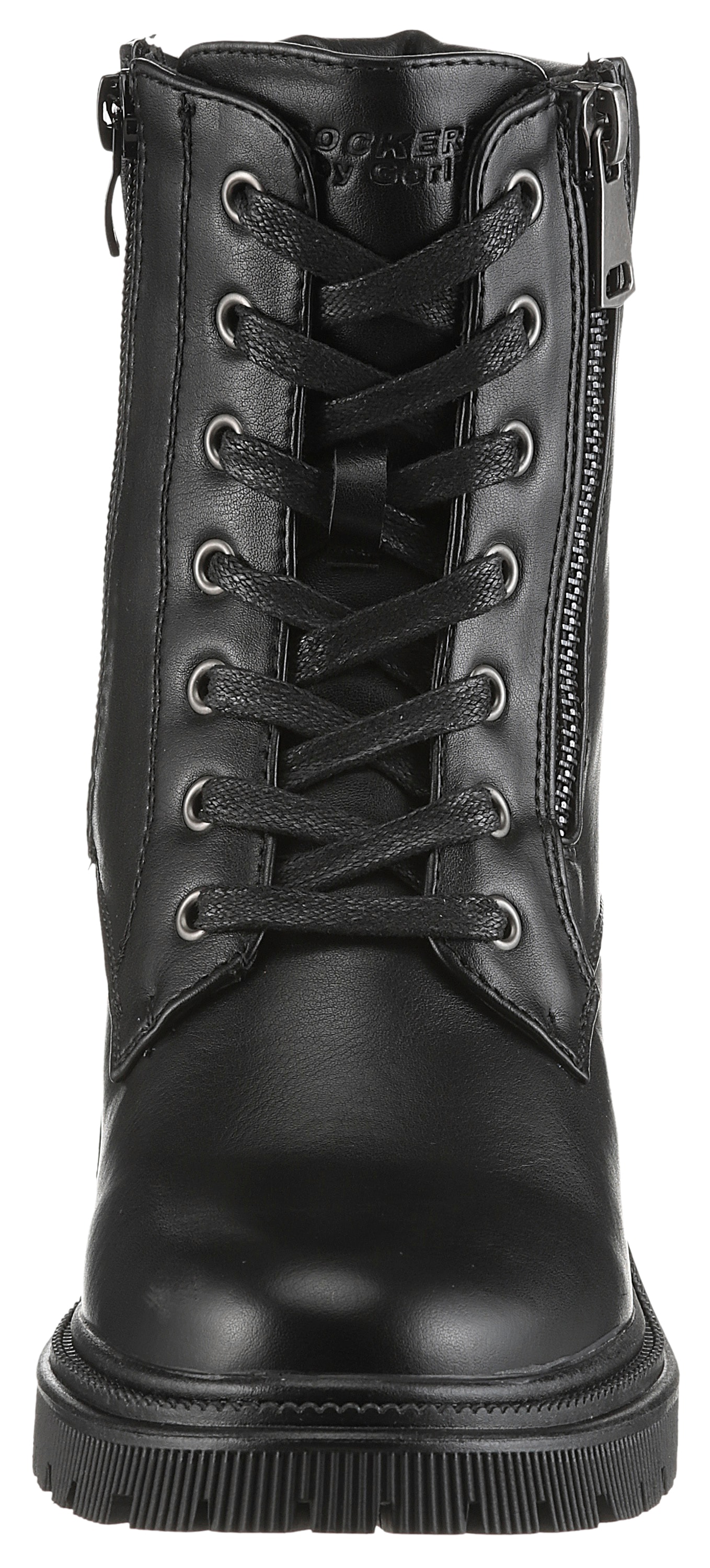 Dockers by Gerli Schnürstiefelette  Biker Boots mit Reißverschluss
