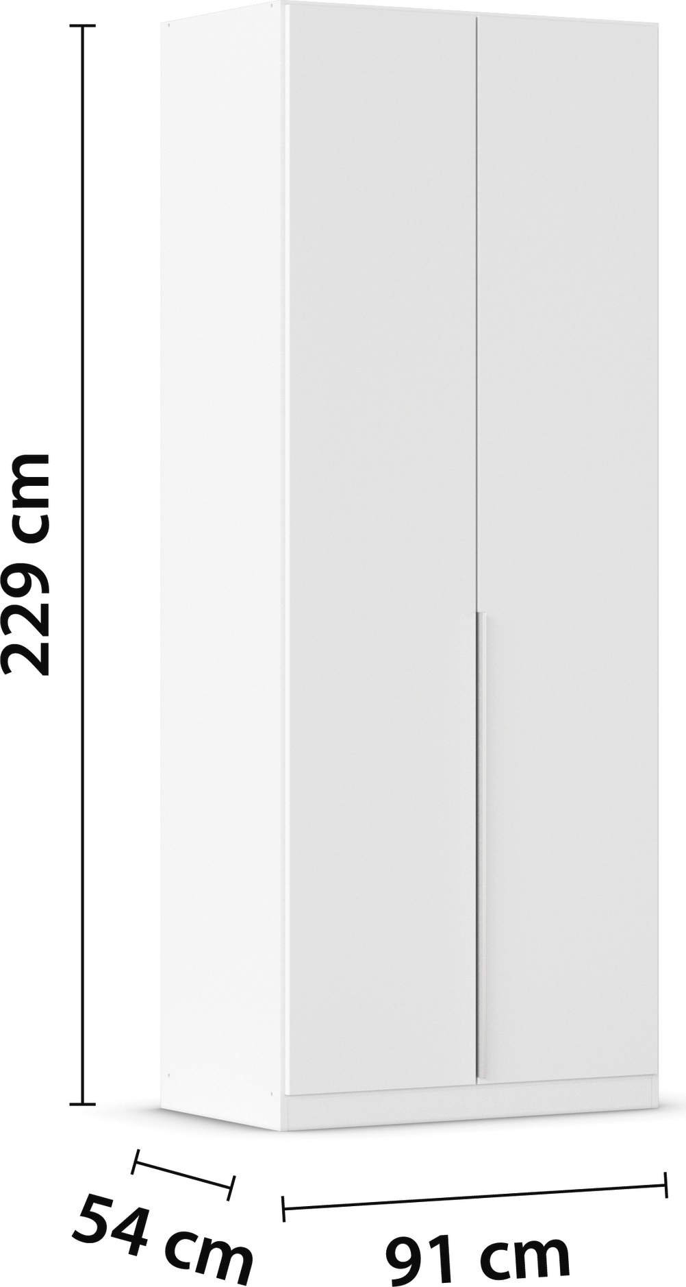 rauch Drehtürenschrank »Kleiderschrank Schrank Garderobe AGORDO TOPSELLER Schlafzimmer«, (in zwei Griff-Farben mit Dekor- oder Hochglanzfront), durchdachte Innenausstattung, in 6 Breiten und 2 Höhen MADE IN GERMANY