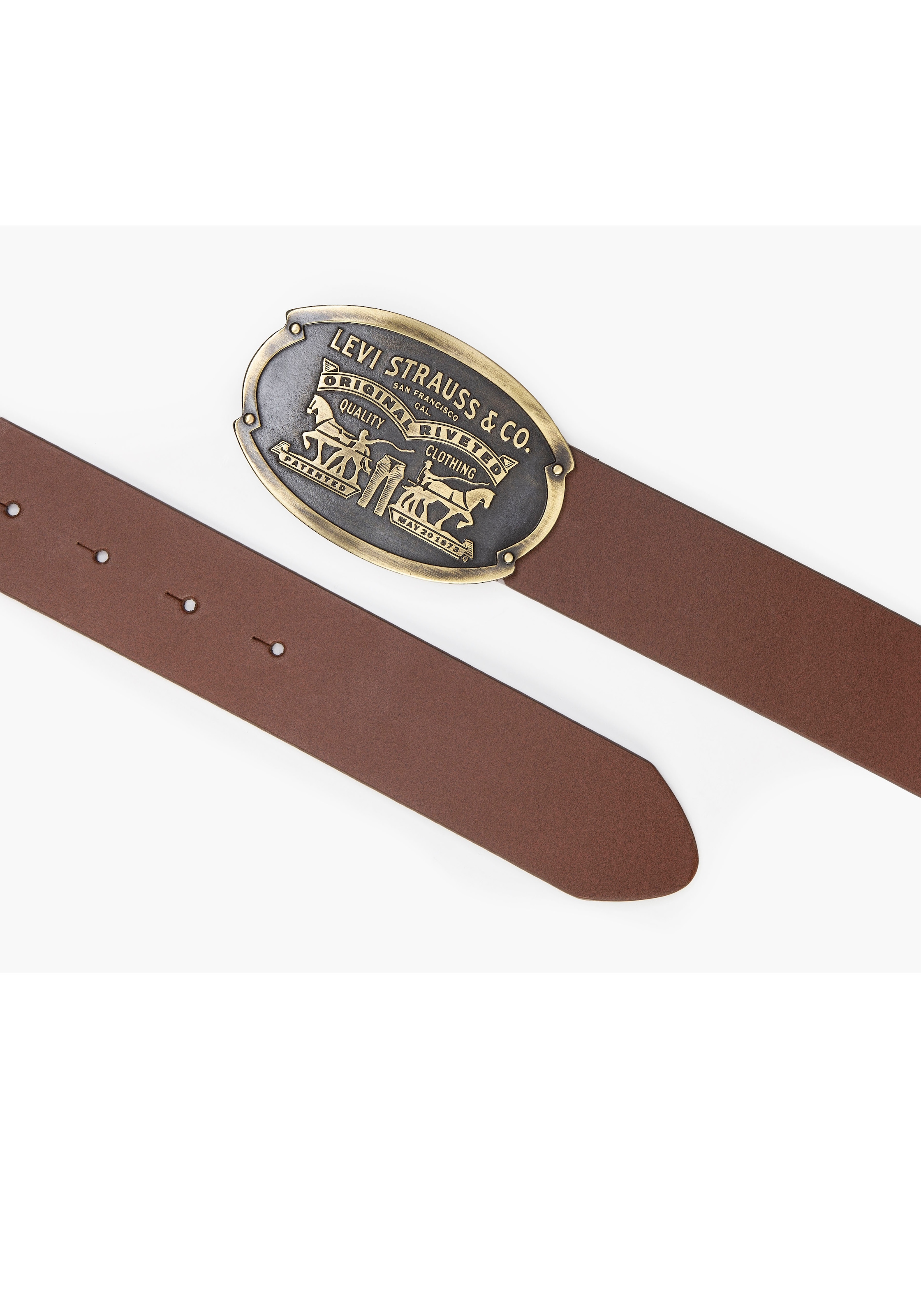 Levi's® Ledergürtel »Billy Plaque Belt«, mit markanter Koppelschließe