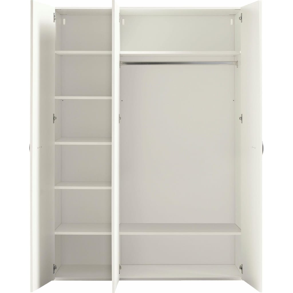 now! by hülsta Kleiderschrank »now! minimo«, mit schwarzen Augengriffen, 3 türig, Breite 135 cm