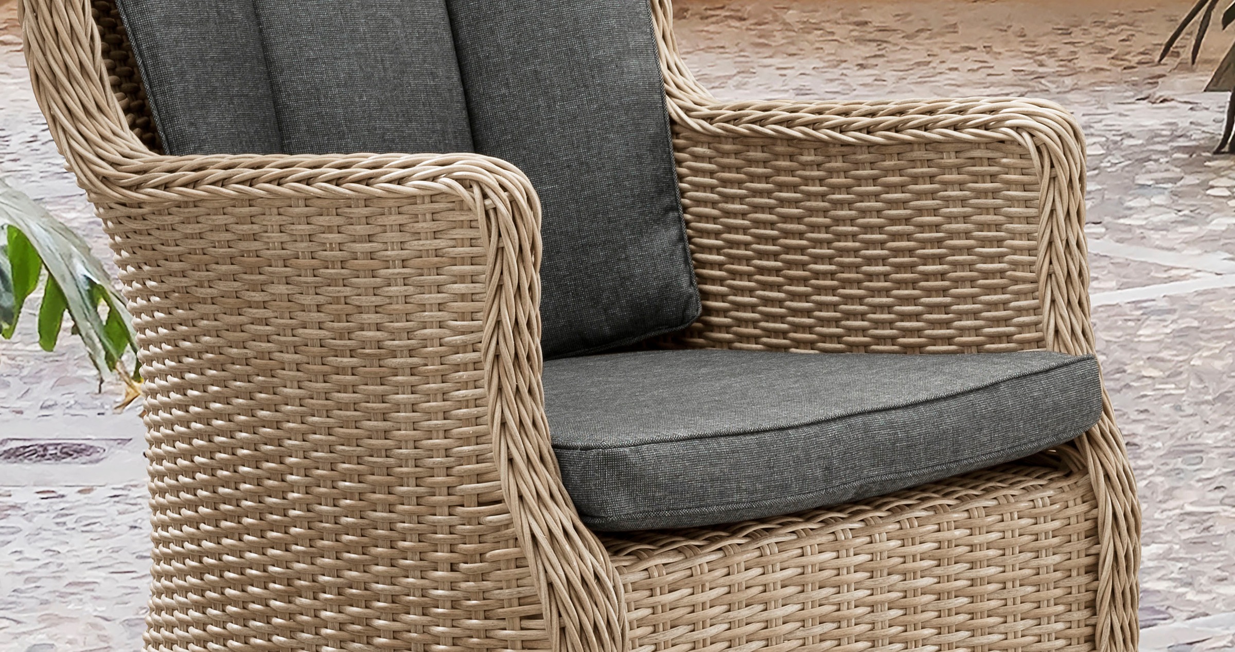 Destiny Gartenlounge-Set »LUNA CASA« 4 Stk. tlg. Polyrattan, Sessel mit Fuß günstig online kaufen