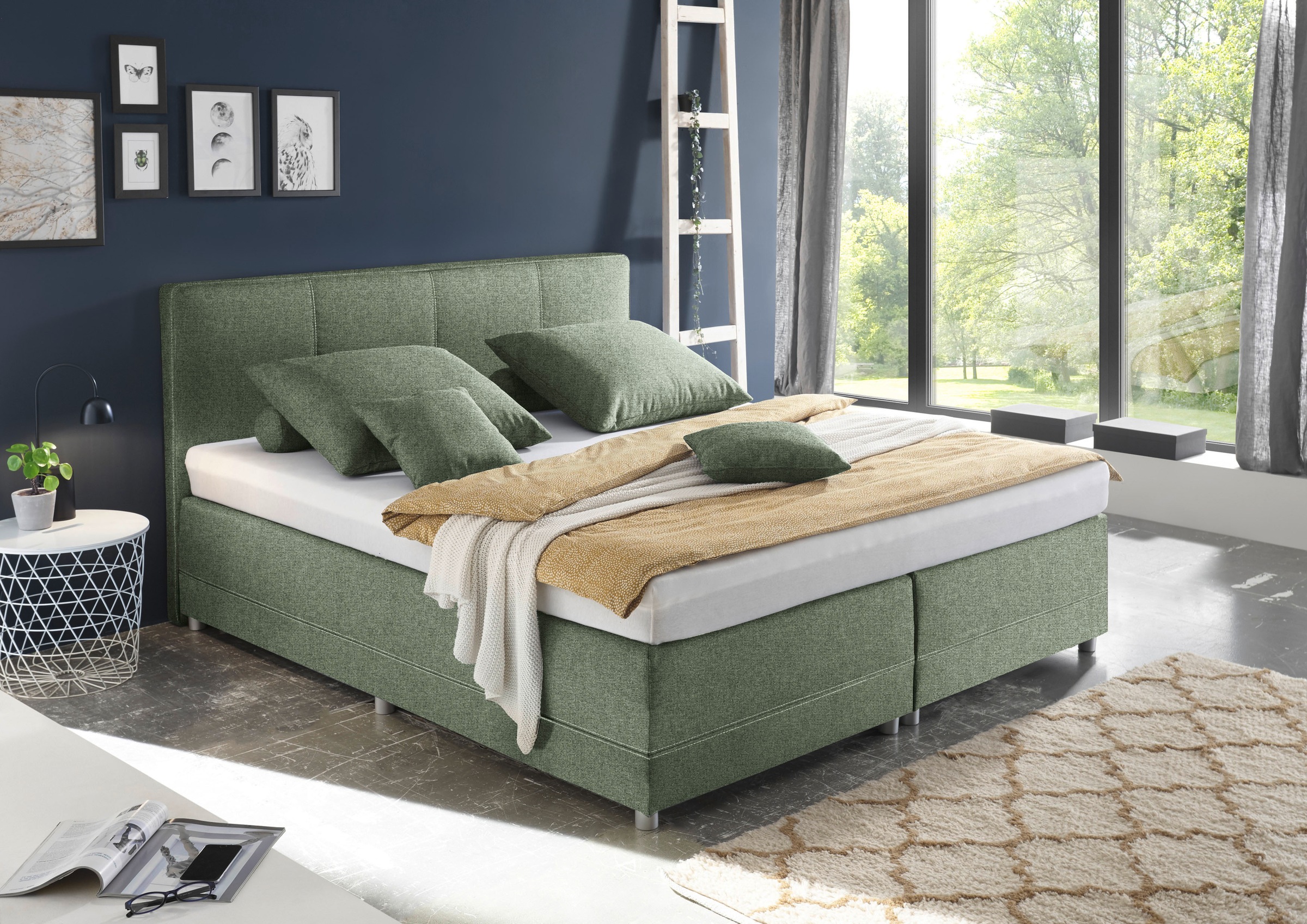 ED EXCITING DESIGN Boxspringbett »Luanda«, wahlweise mit Matratze und Toppe günstig online kaufen