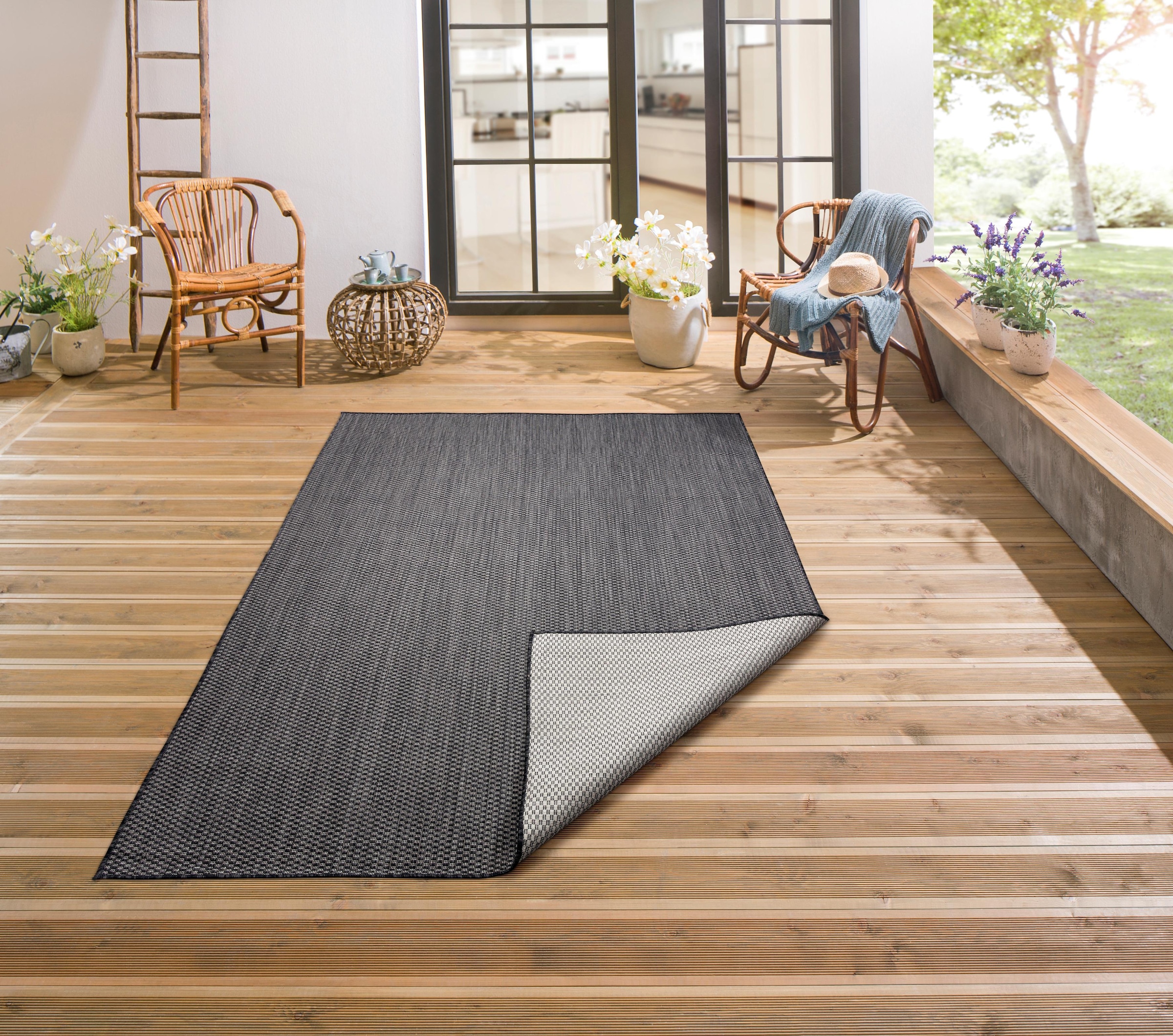 Bild von my home Teppich »Rhodos«, rechteckig, In-und Outdoor geeignet, Sisal-Optik, Wetterfest & UV-beständig