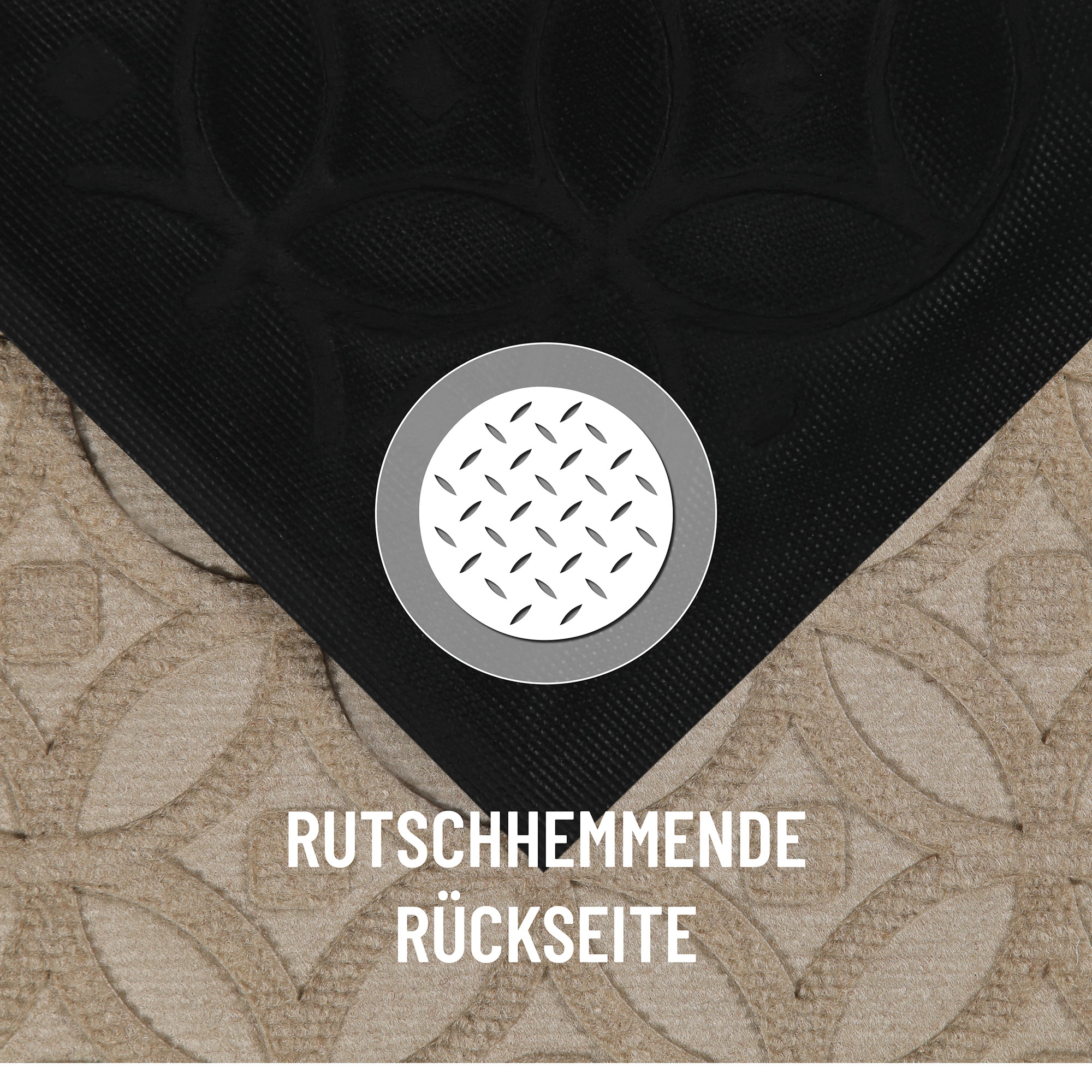Wecon home Fußmatte »Midnight Mosaic«, rechteckig, 4 mm Höhe, pflegeleicht, rutschfest, Ornamente, Innen & Außen, Schmutzfangmatte