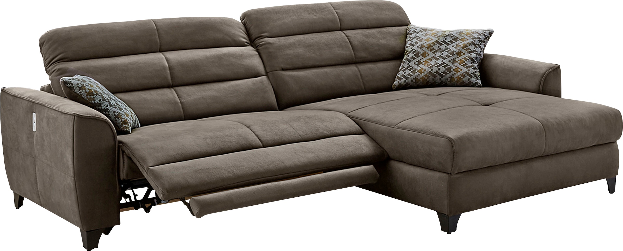 Jockenhöfer Gruppe Ecksofa »Double One L-Form«, mit 2x 120cm breiten, elektromotorischen Relaxfunktionen