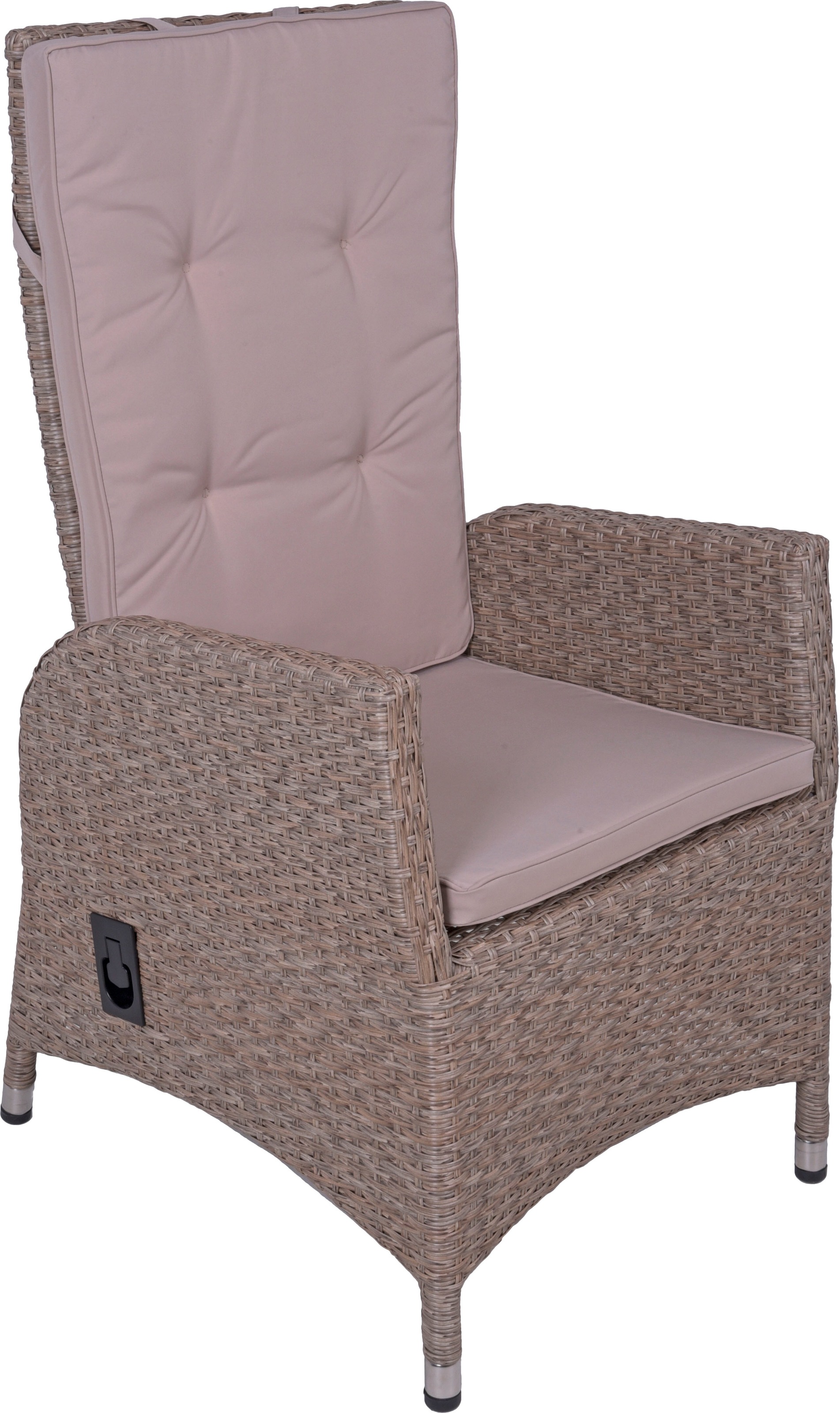 Garden Pleasure Garten-Essgruppe », Tischgruppe »BRAGA Set 01«, weidenbraun«, (Set, 7 tlg.), 6 Sessel, mit Gasfedern, Tisch LxB: 220x100 cm, inkl Auflagen