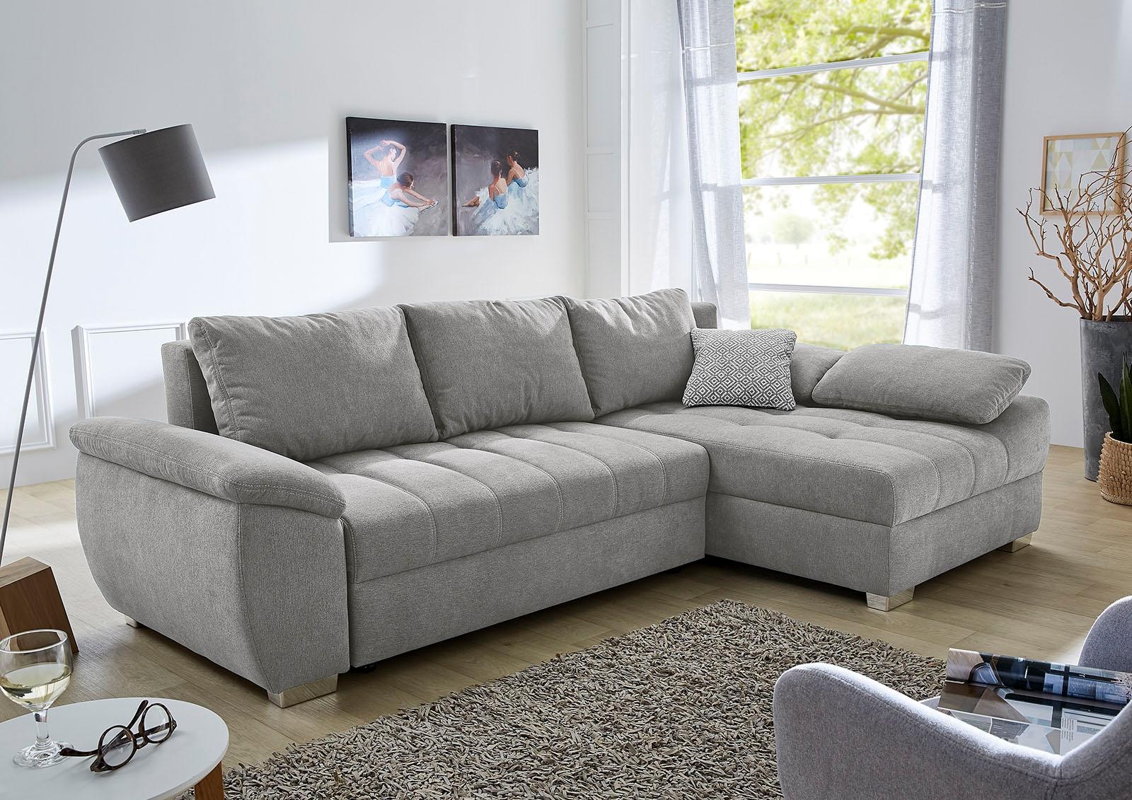 mit Jockenhöfer im auf Ecksofa »Salerno«, bzw. Big-Sofa-Style, bestellen Gruppe Zierkissen Rechnung Kopf- und Rückenteilverstellung