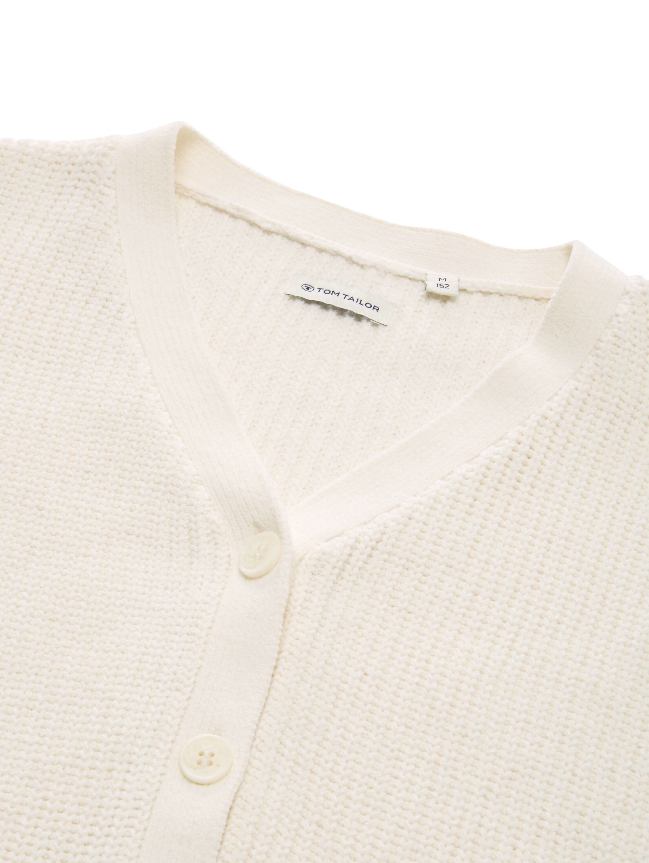 TOM TAILOR Strickjacke, mit V-Ausschnitt und Knopfleiste