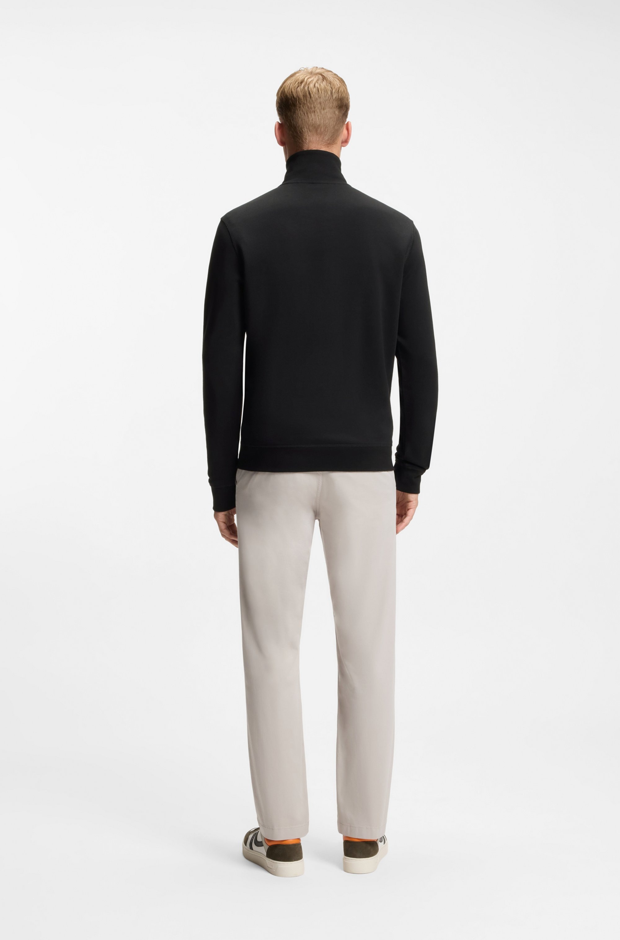 BOSS ORANGE Sweatshirt »Zetrust«, 1 Stk. Troyerkragen mit Reißverschluss, Regular Fit, BOSS-Label
