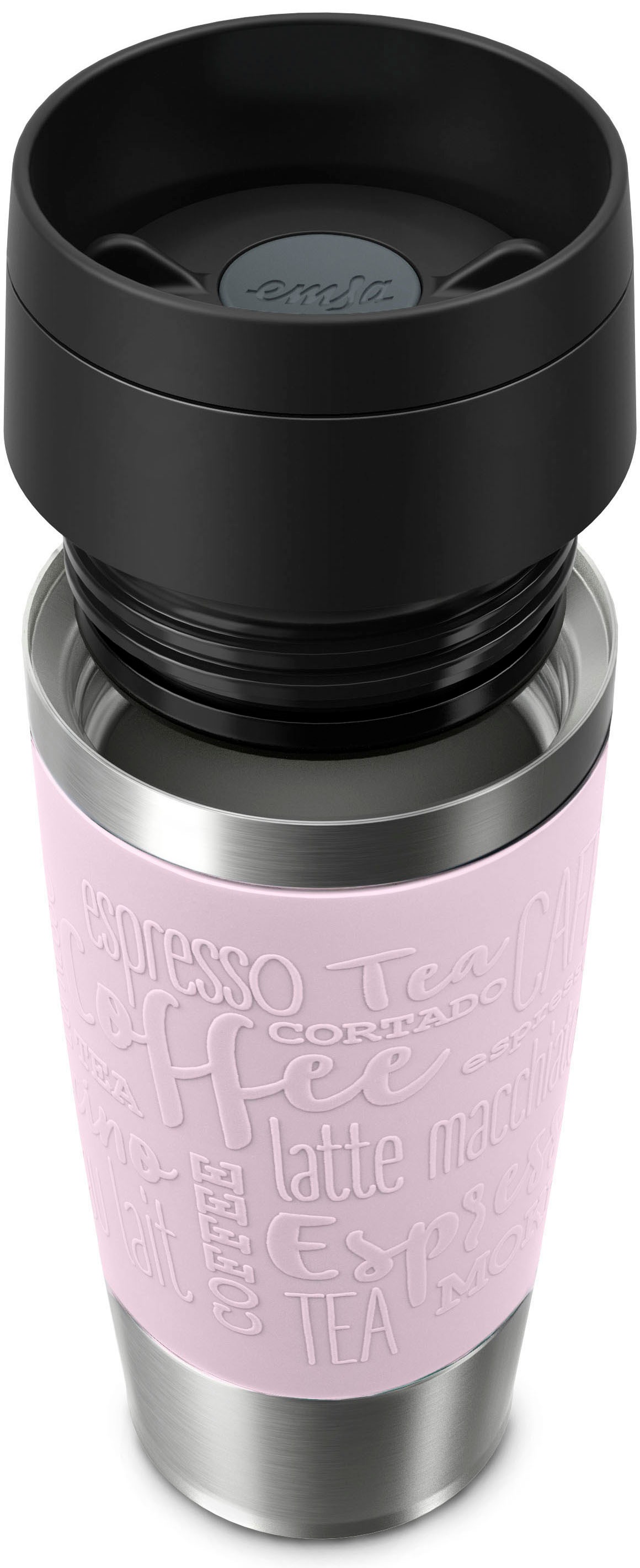 Emsa Thermobecher »Travel Mug Classic, mit 360°-Trinköffnung«, 4h heiß, 8h kalt - 360 ml / 6h heiß, 12h kalt - 500 ml, 100% dicht
